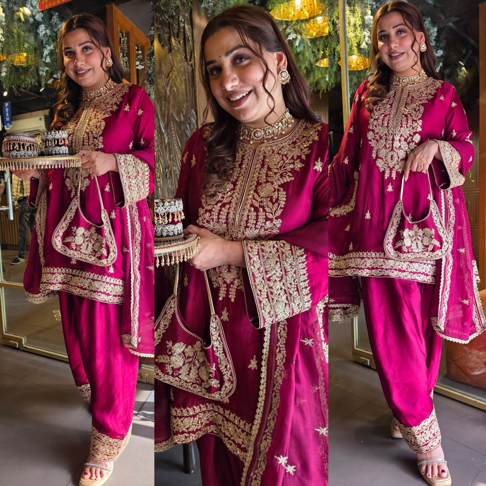 Hand-Embroidered Luxury farshi salwar Suit Set
