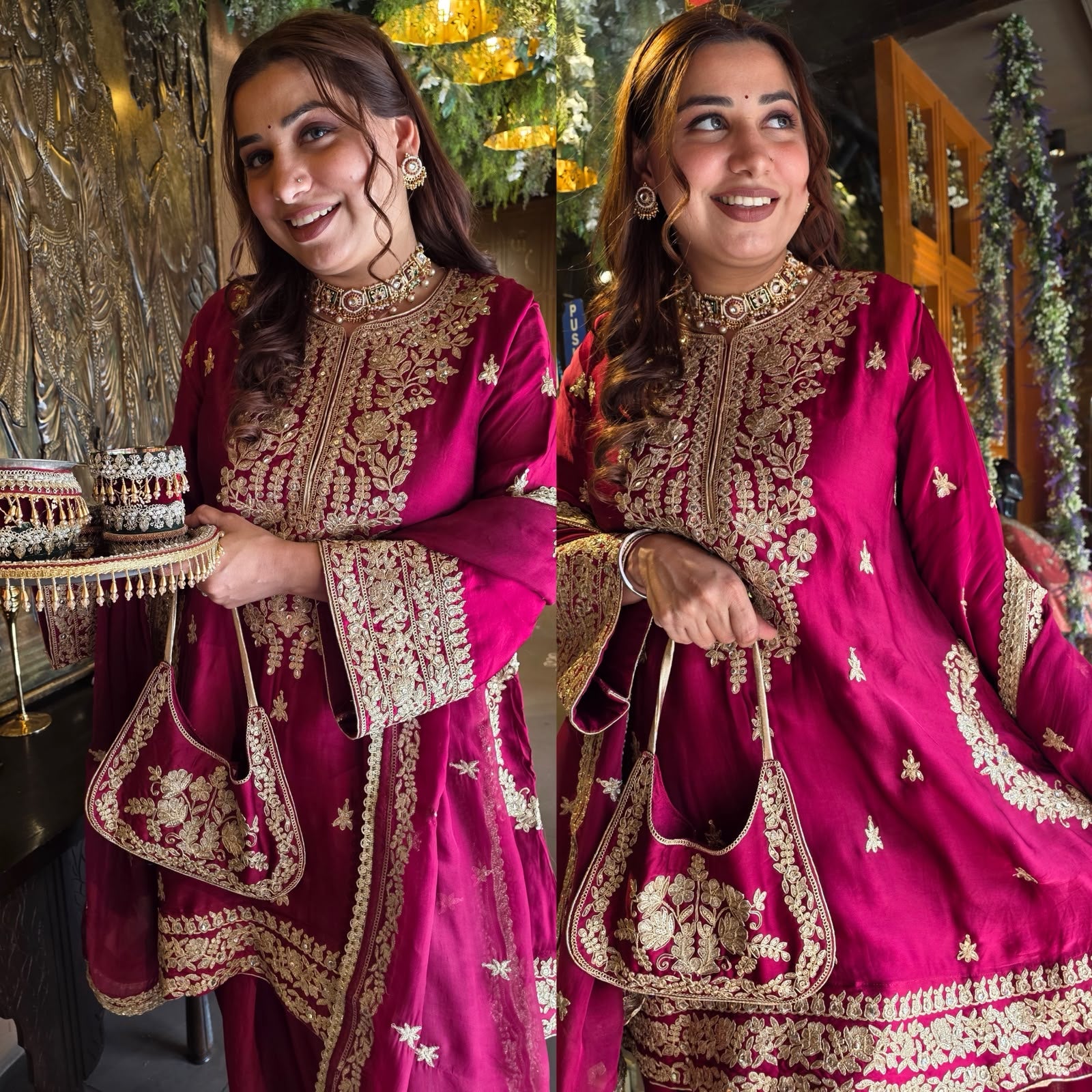 Hand-Embroidered Luxury farshi salwar Suit Set