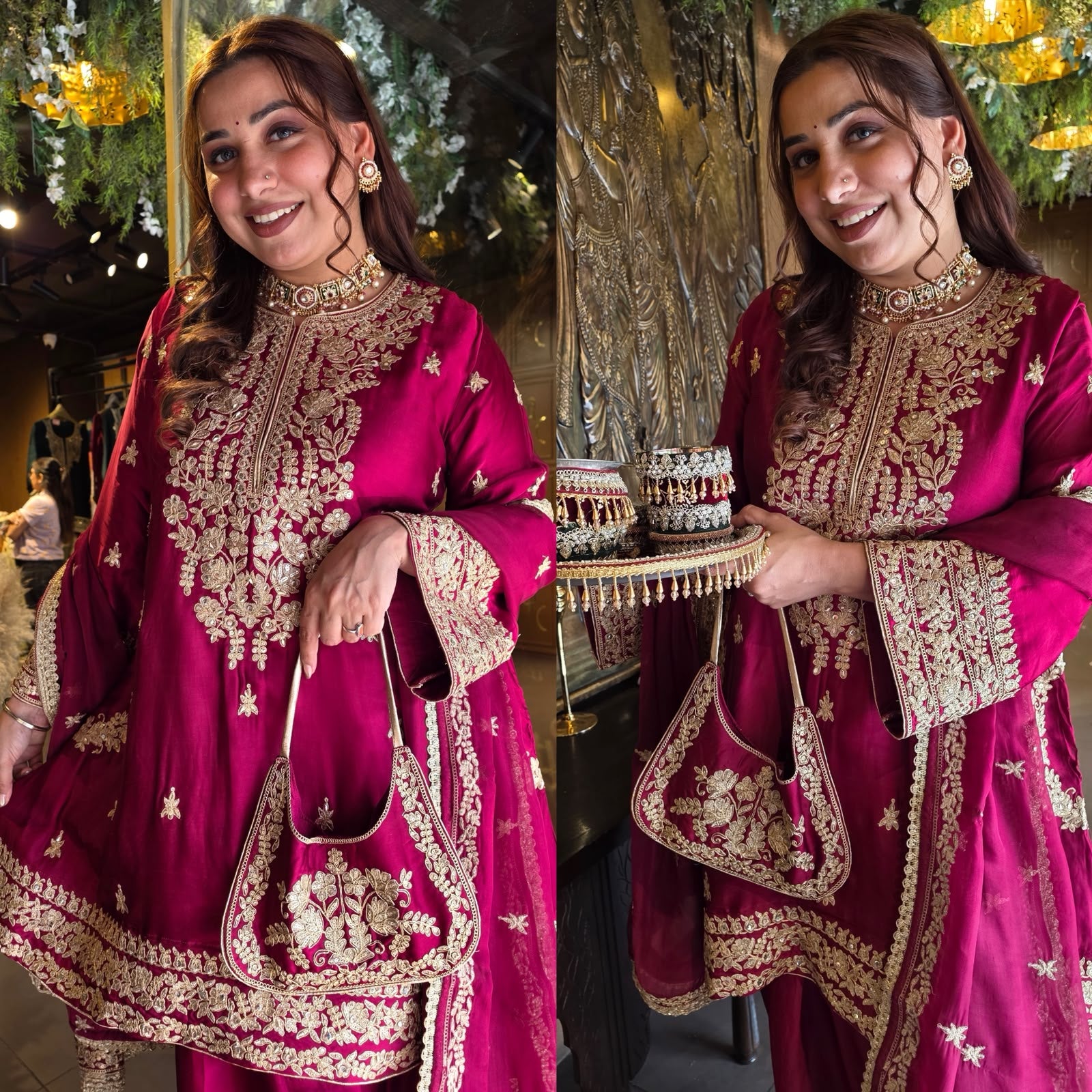 Hand-Embroidered Luxury farshi salwar Suit Set