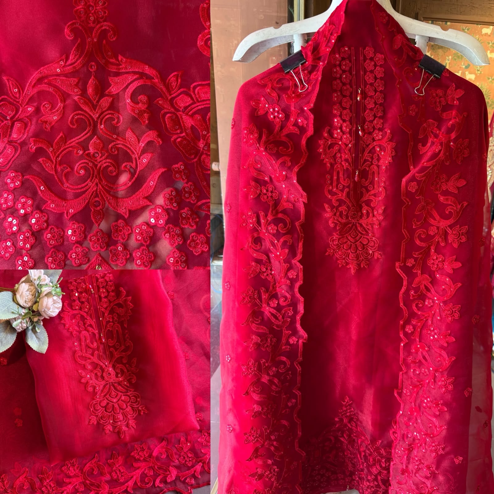 Premium soft organza tissue suit