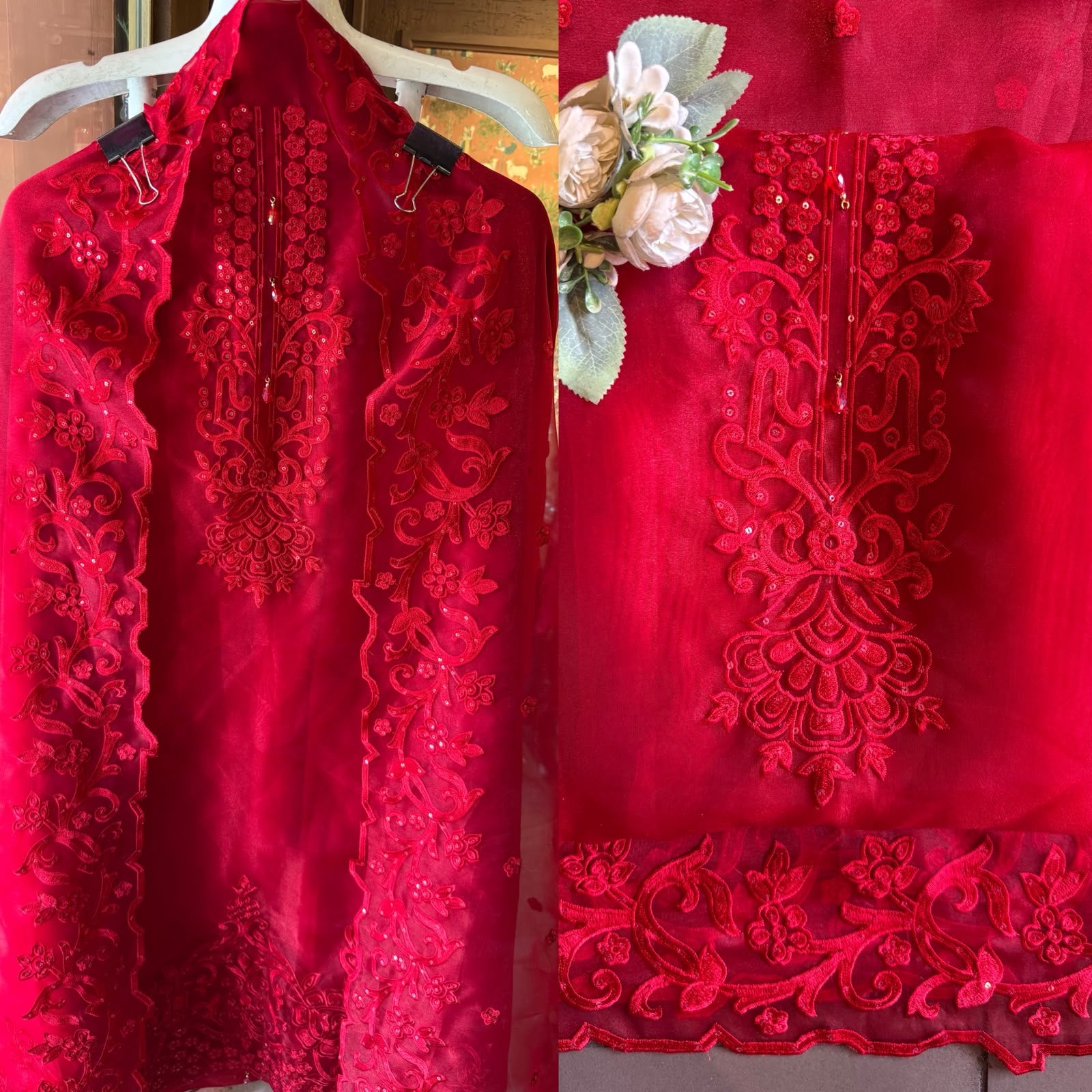 Premium soft organza tissue suit