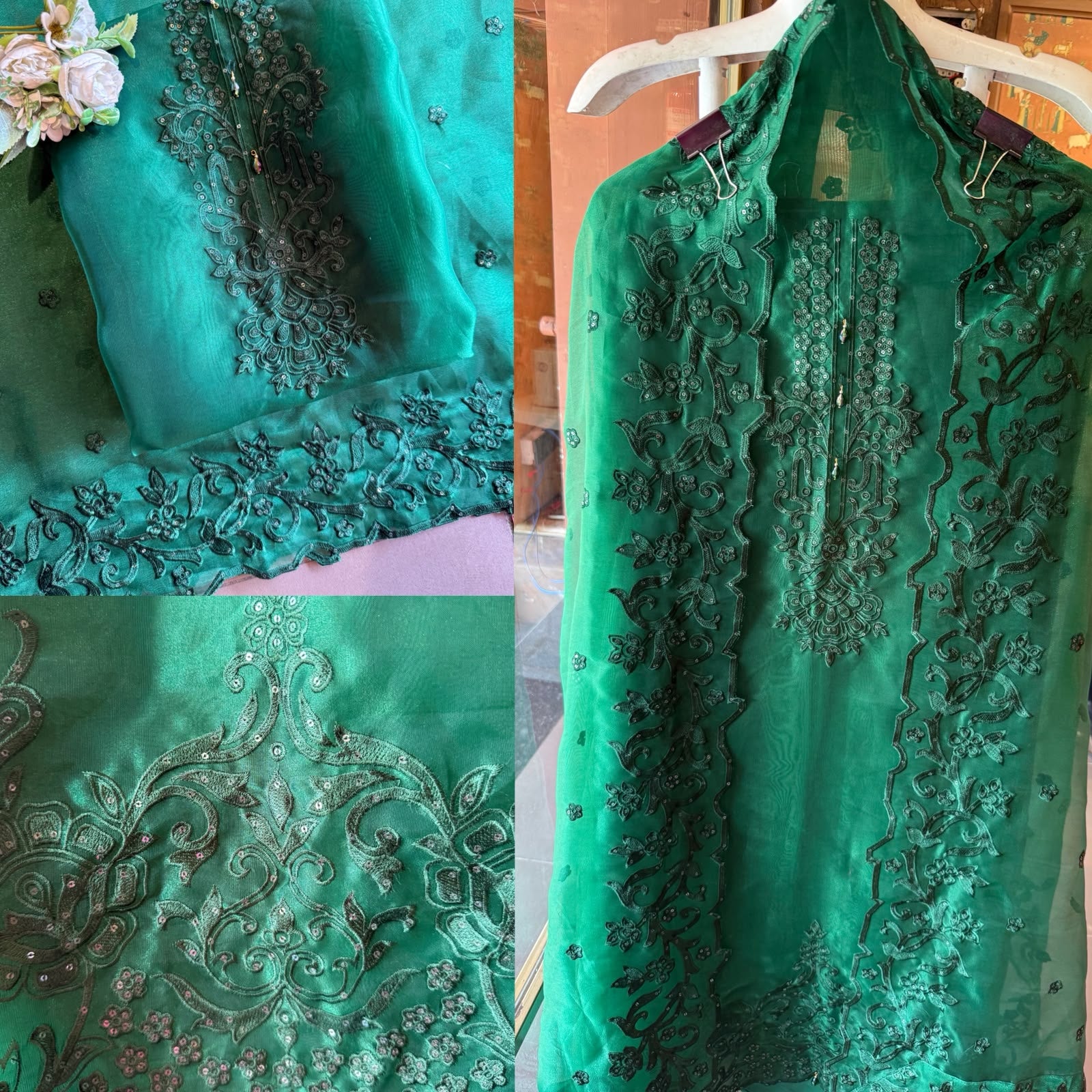 Premium soft organza tissue suit