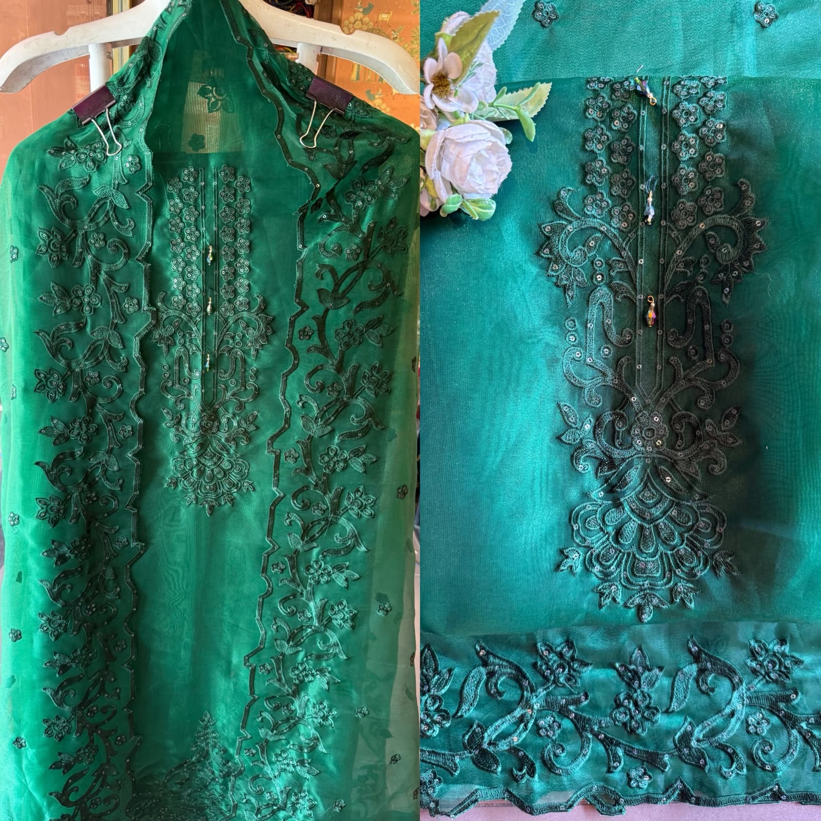 Premium soft organza tissue suit