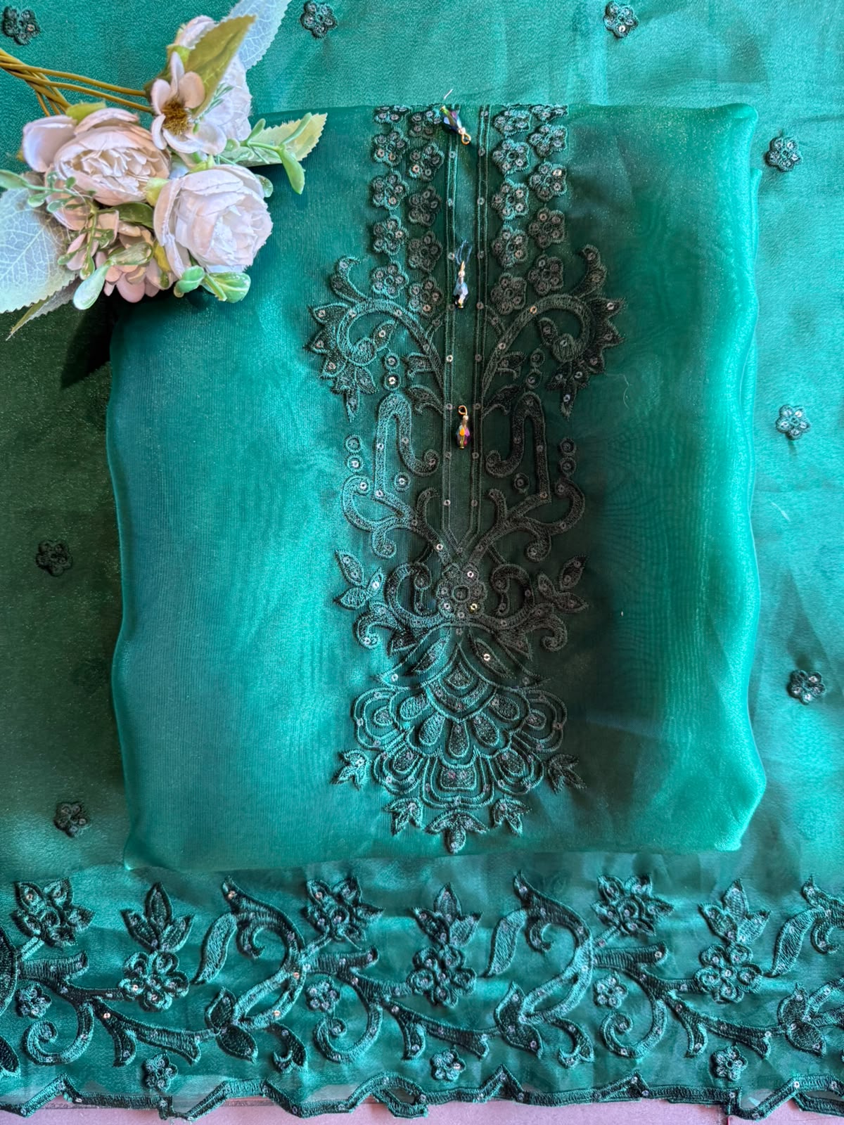 Premium soft organza tissue suit