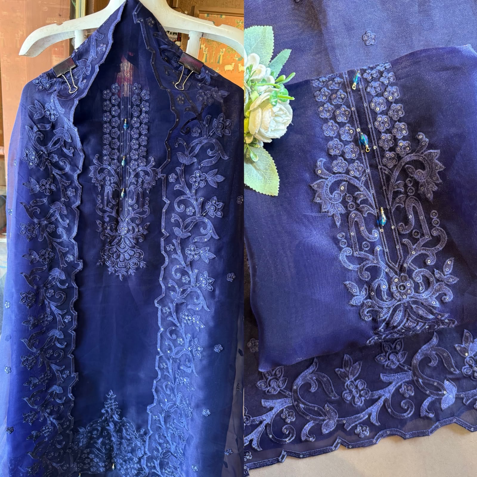Premium soft organza tissue suit