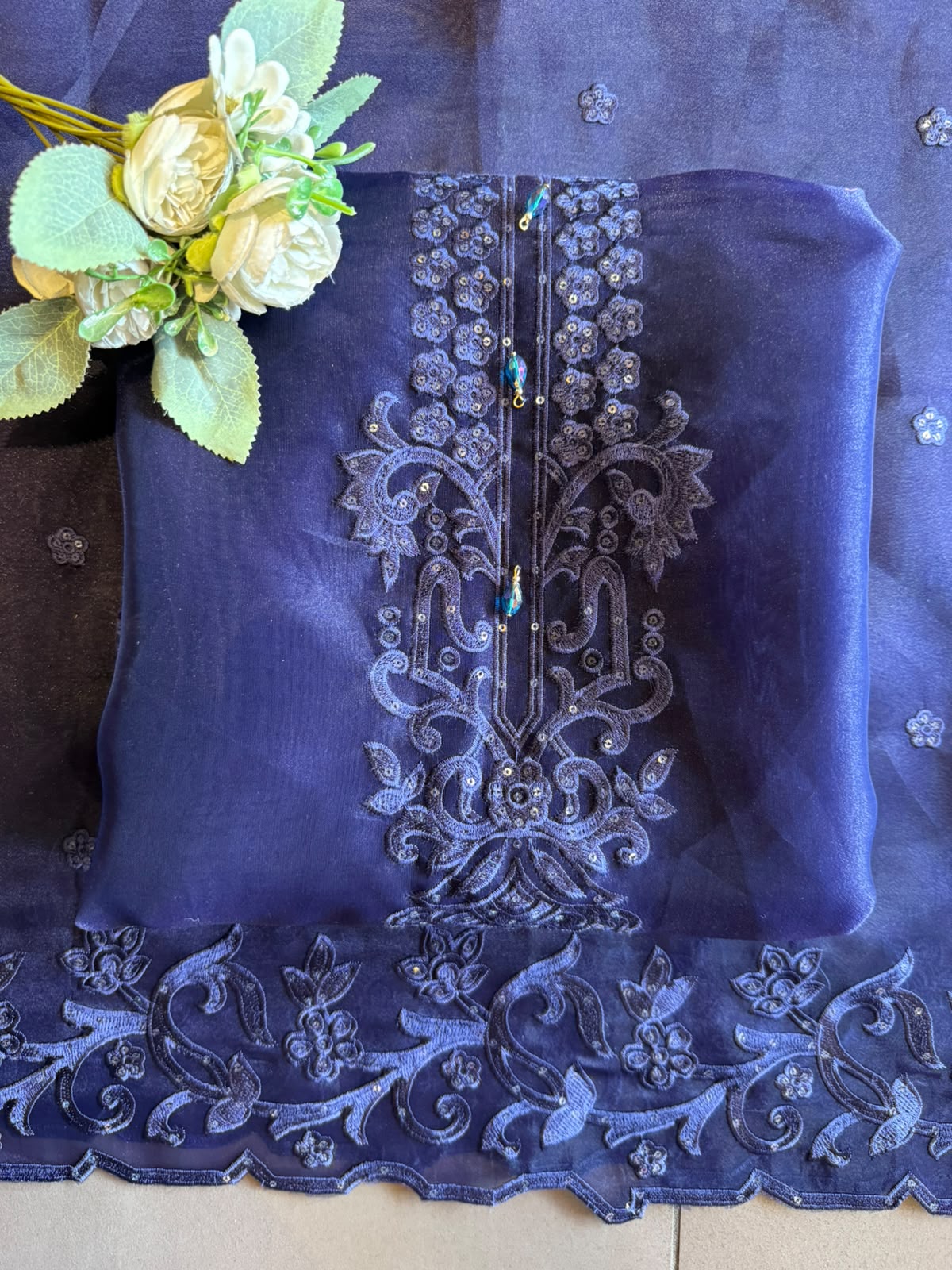 Premium soft organza tissue suit