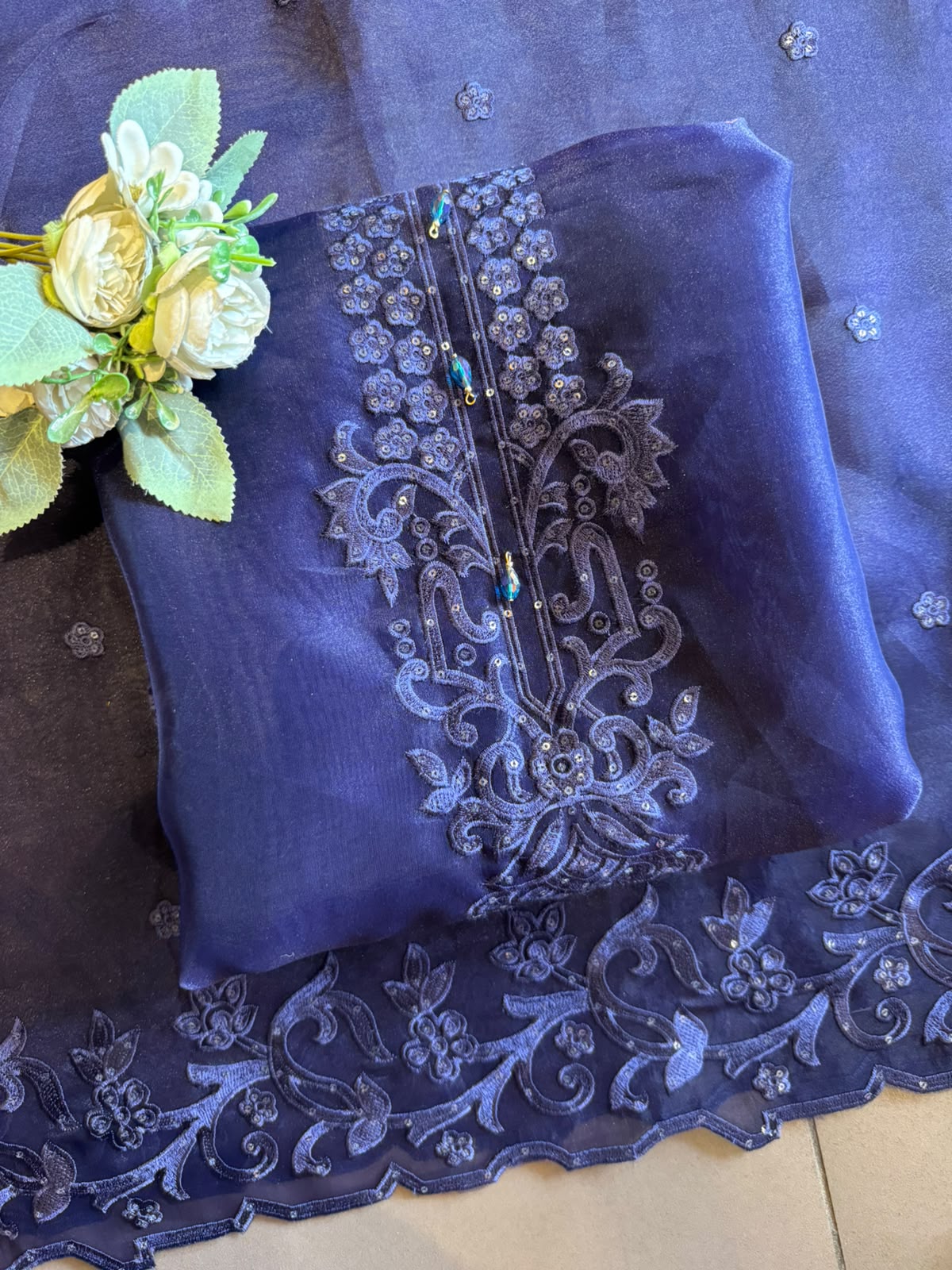 Premium soft organza tissue suit