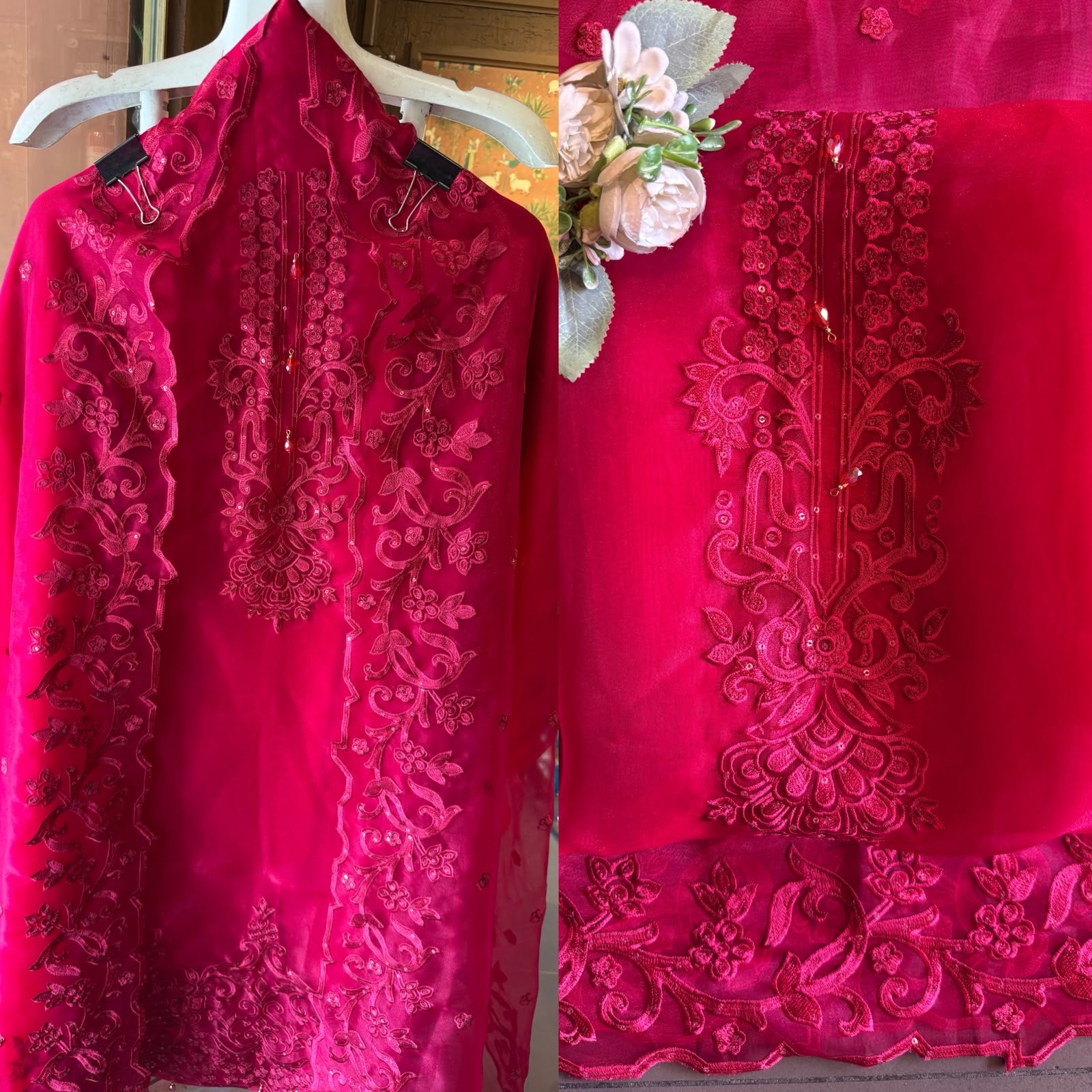 Premium soft organza tissue suit