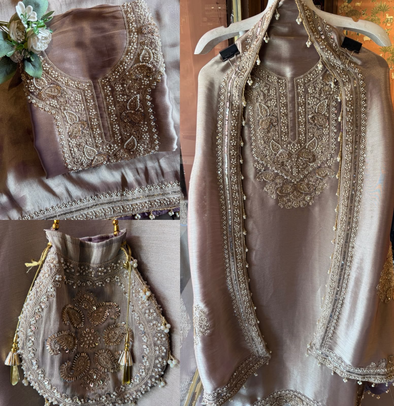 Giraffe Tissue wedding-wear Suit set