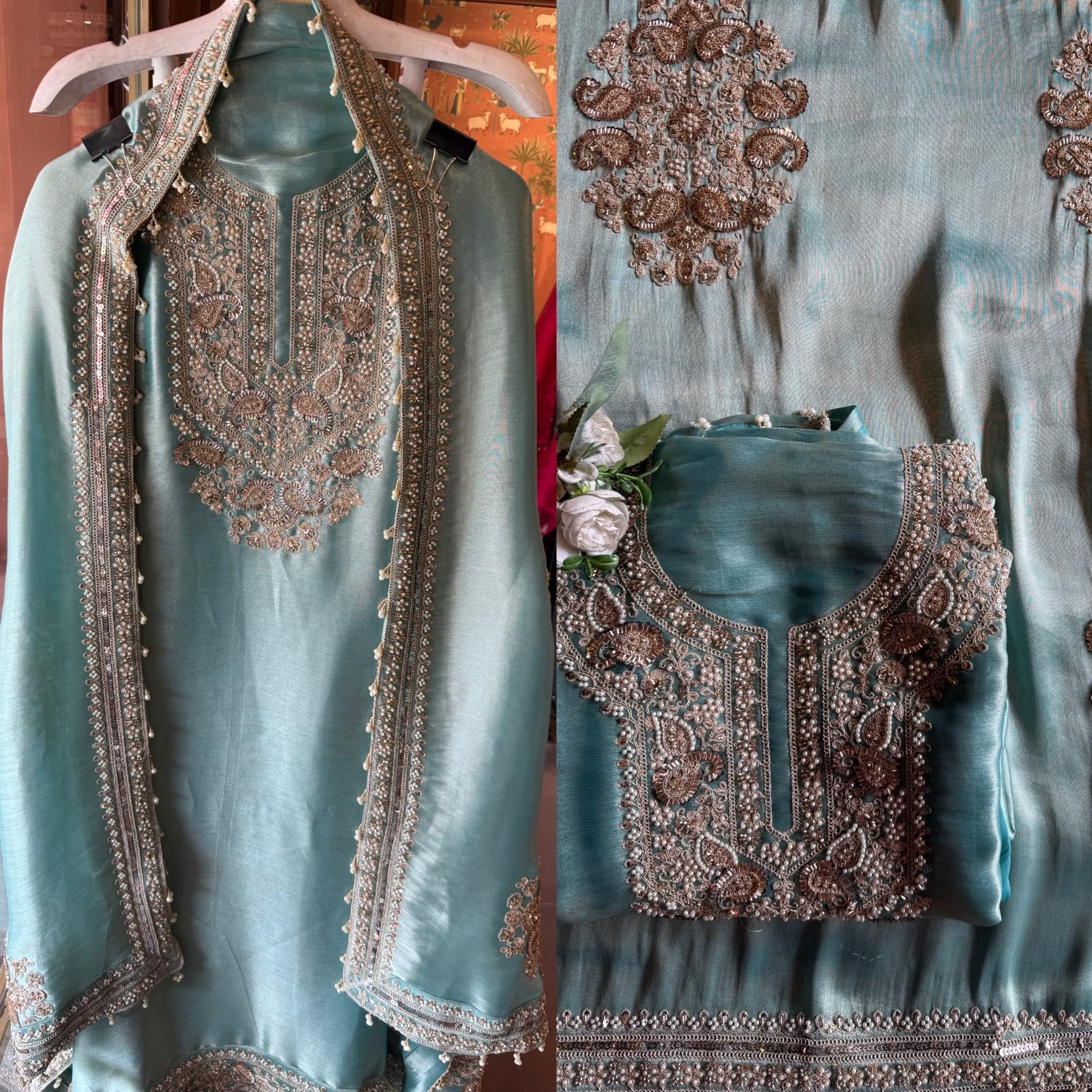 Giraffe Tissue wedding-wear Suit set