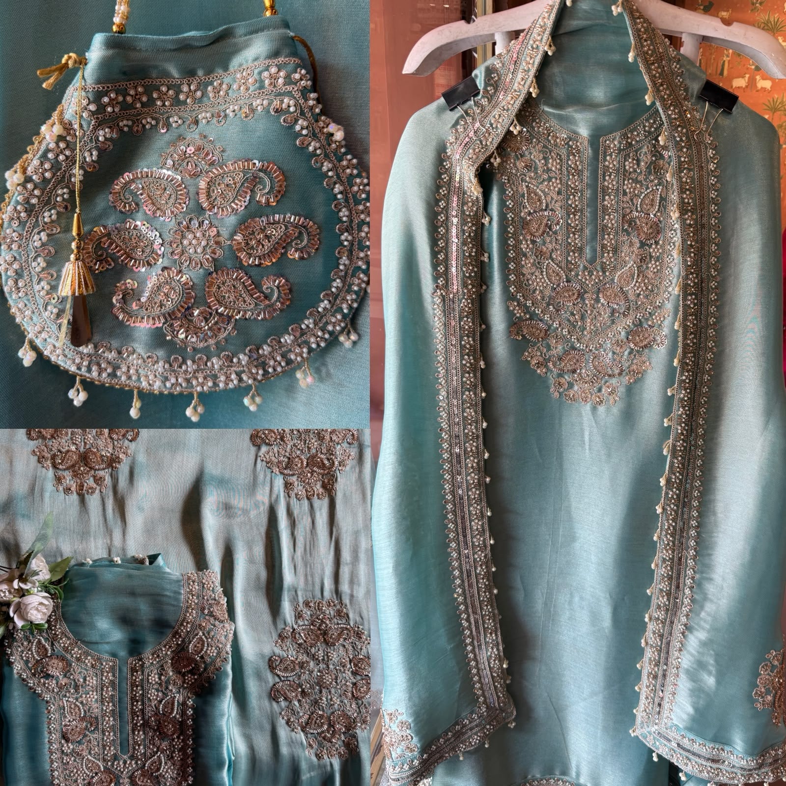 Giraffe Tissue wedding-wear Suit set