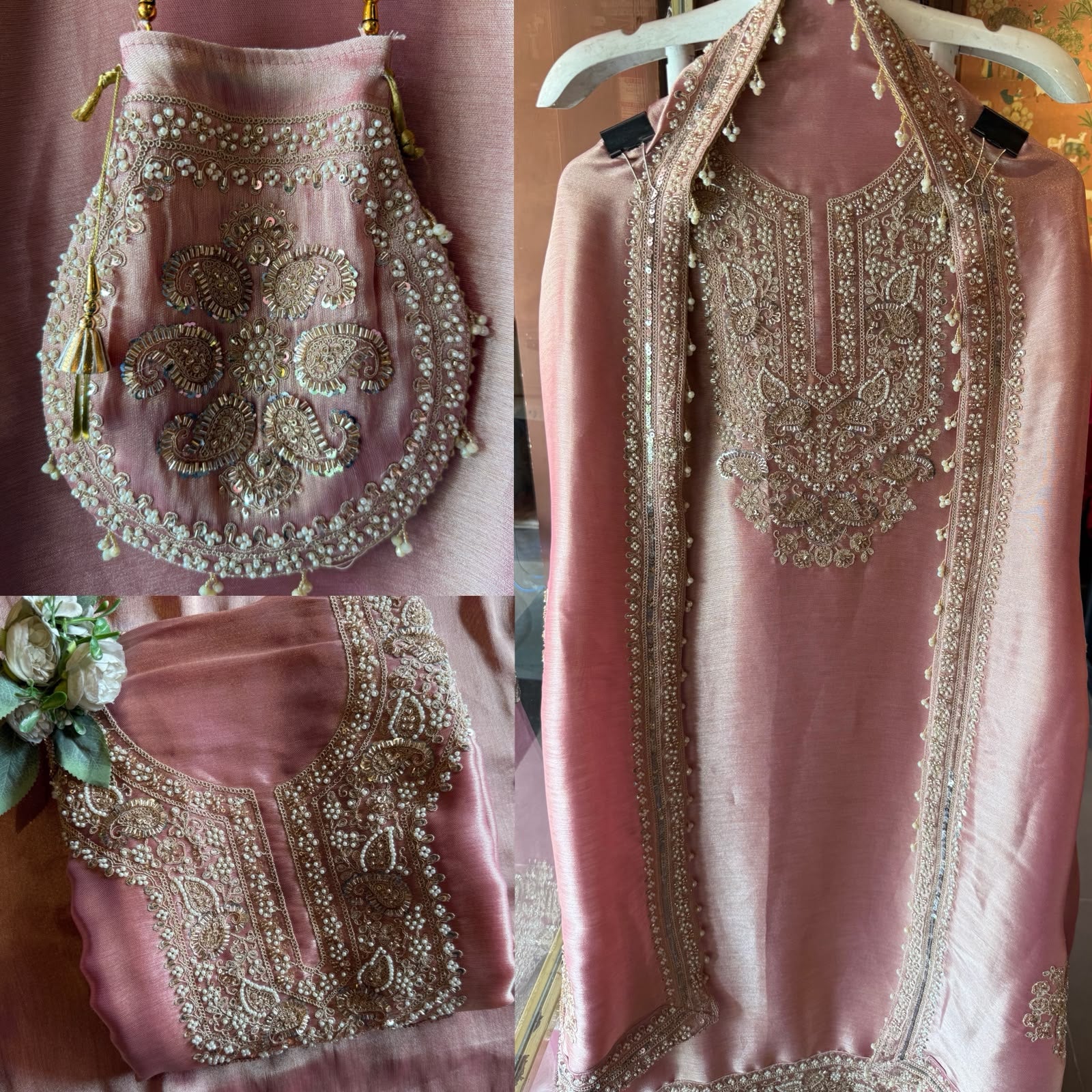 Giraffe Tissue wedding-wear Suit set