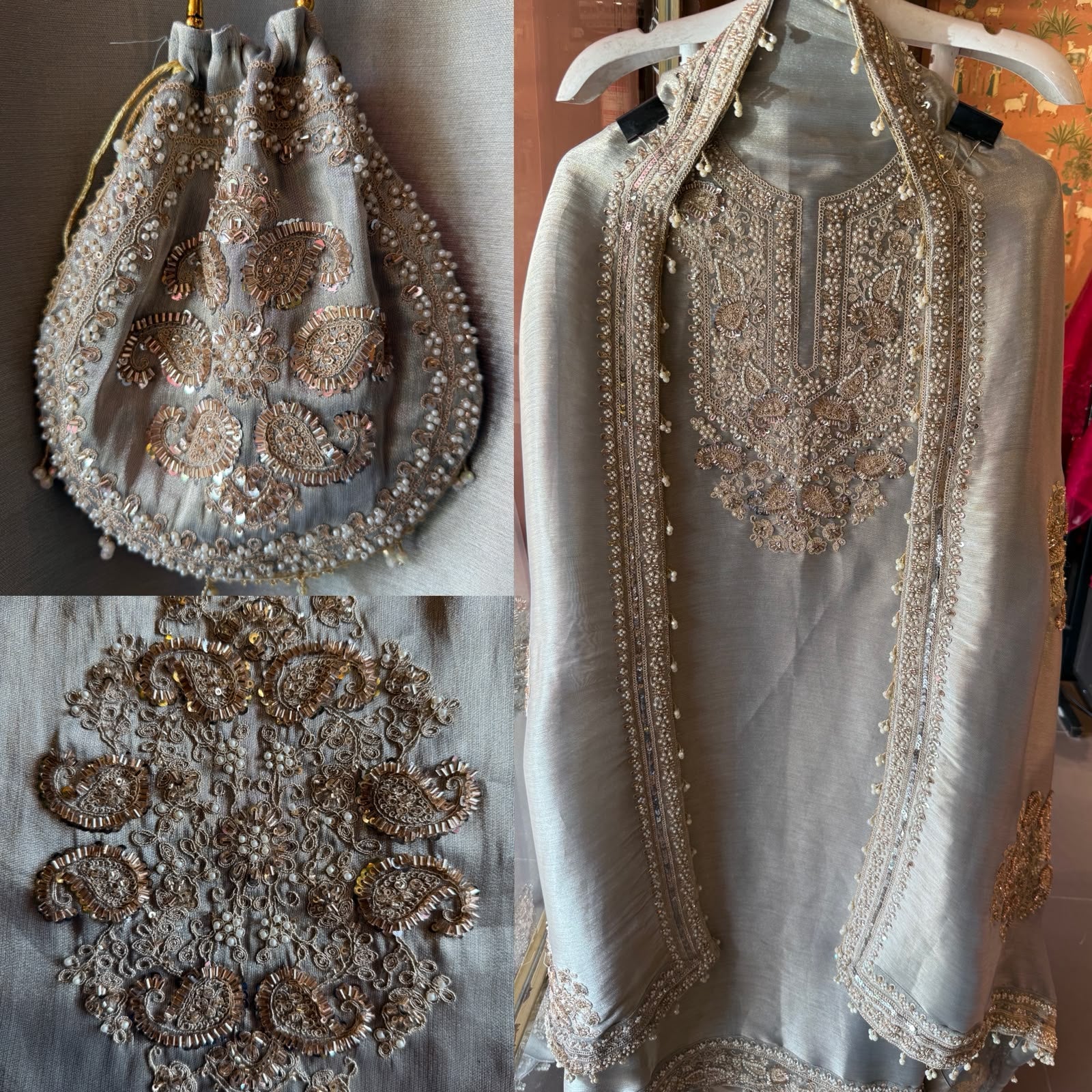 Giraffe Tissue wedding-wear Suit set