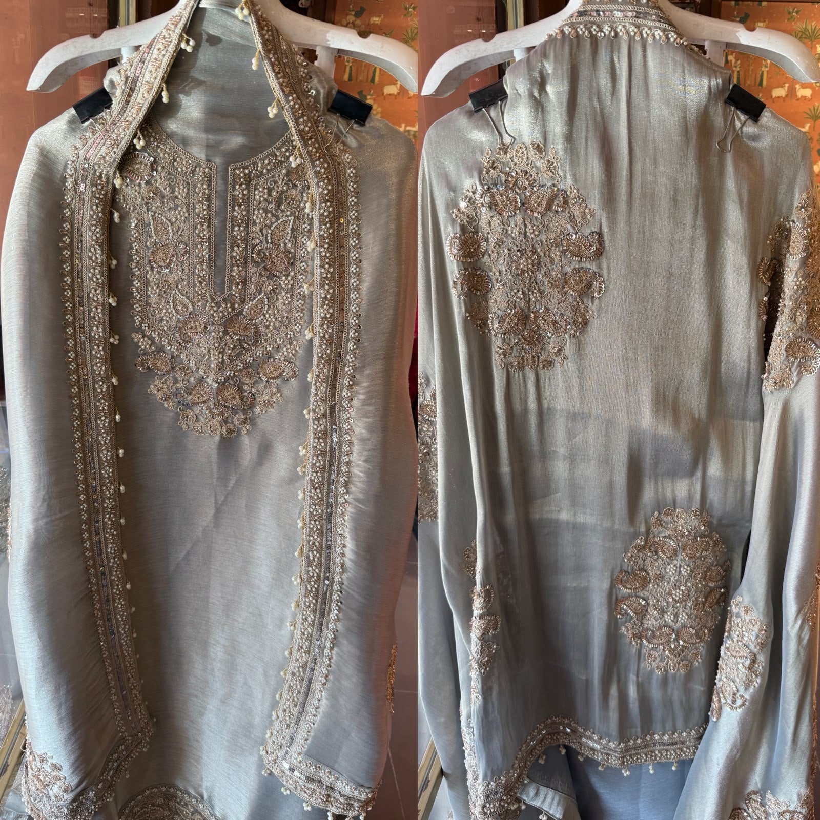 Giraffe Tissue wedding-wear Suit set