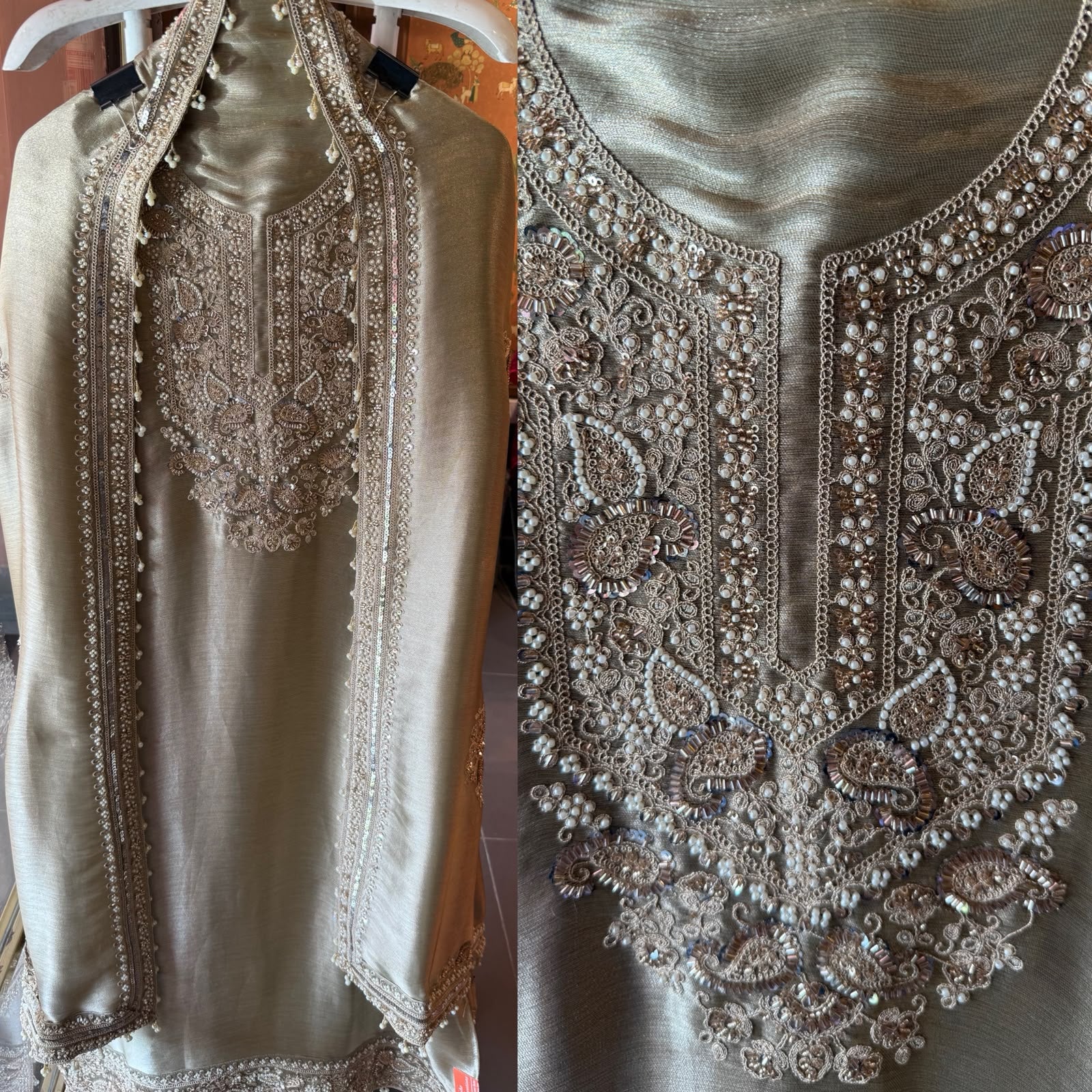 Giraffe Tissue wedding-wear Suit set