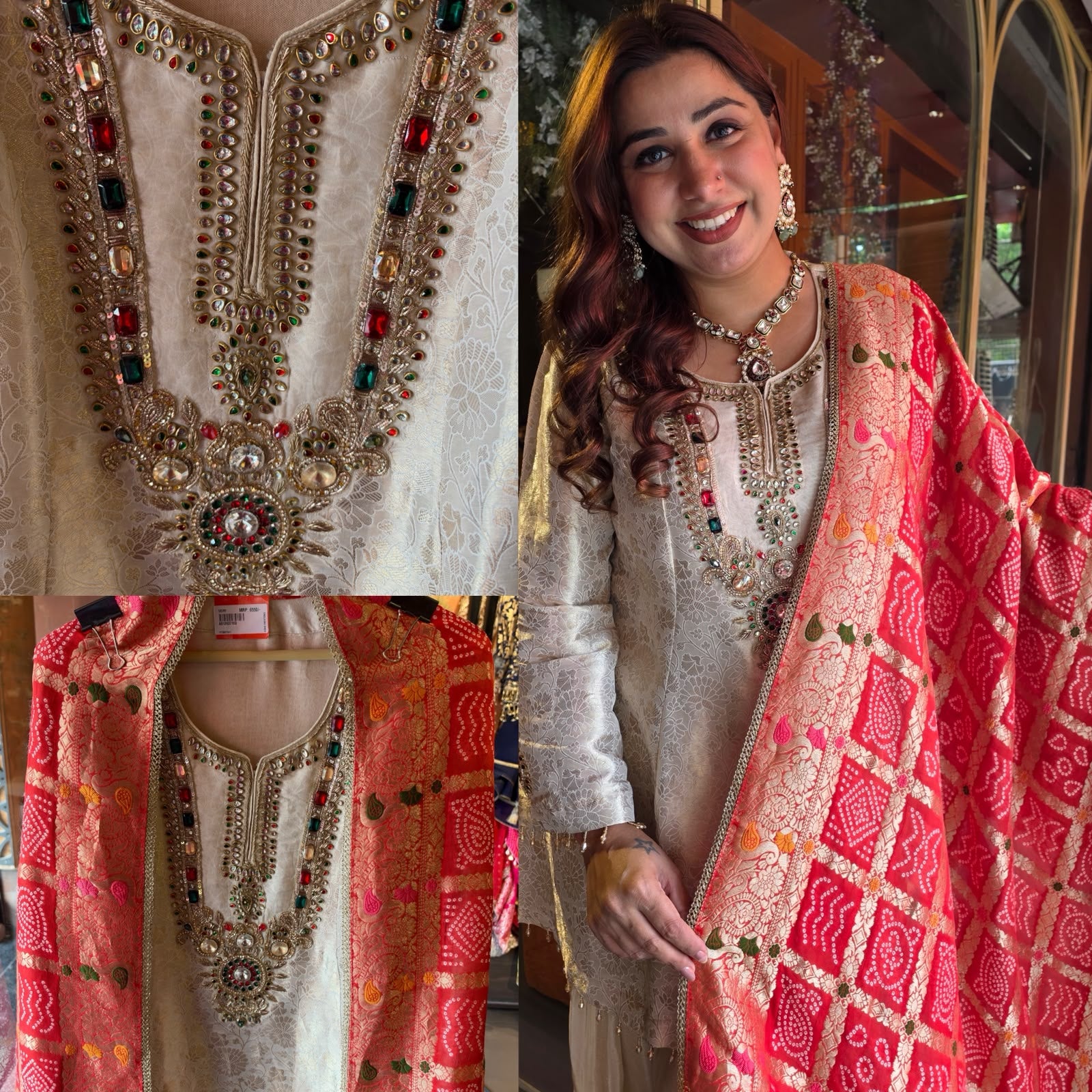 Ivory Heritage Brocade Suit Set