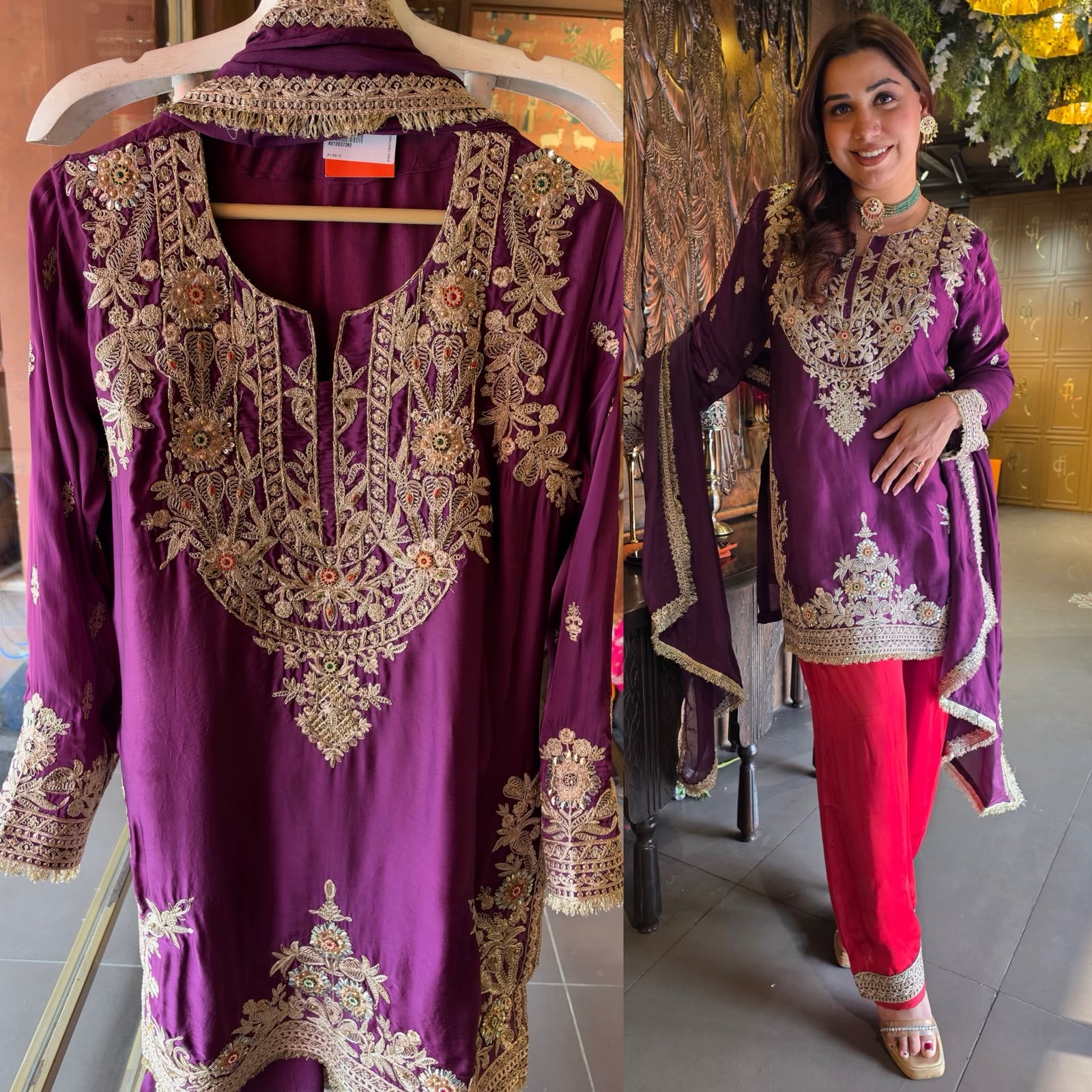 Embroidered Ethnic Kurta Set