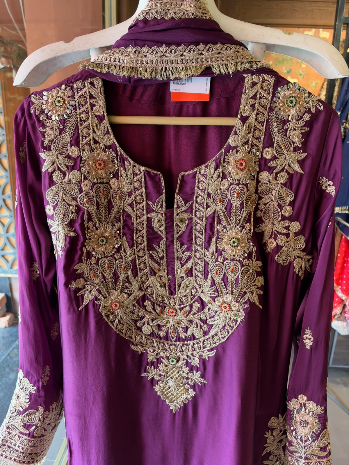 Embroidered Ethnic Kurta Set