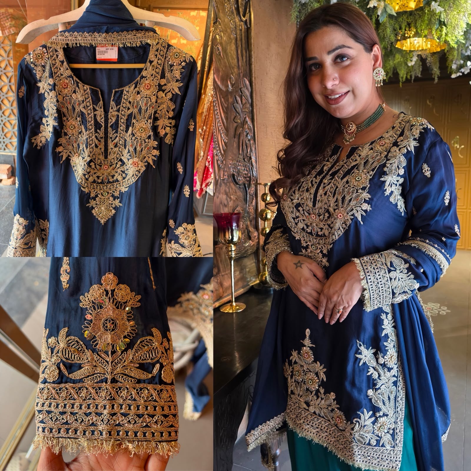 Embroidered Ethnic Kurta Set