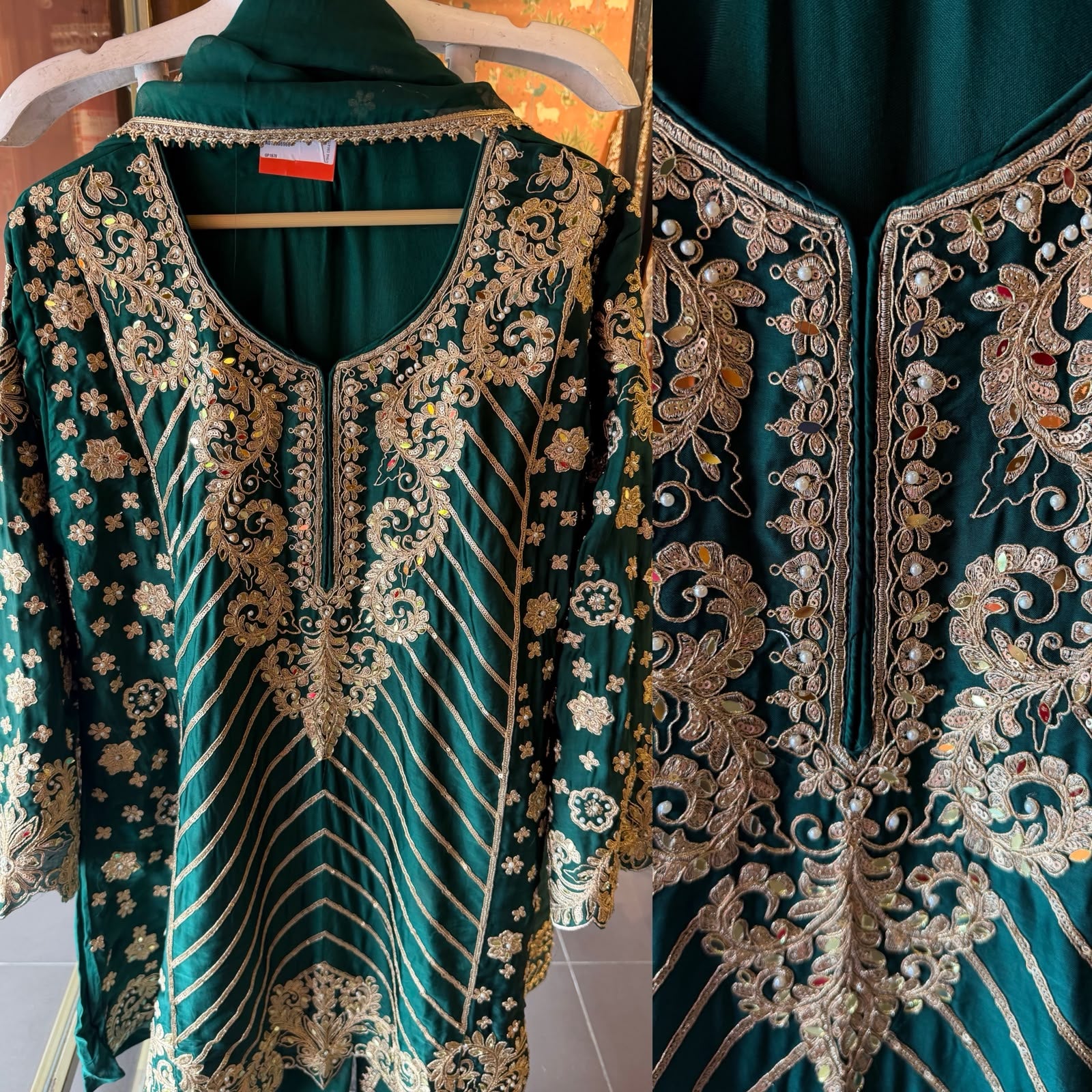 Pakistani designer Embroidered Suit