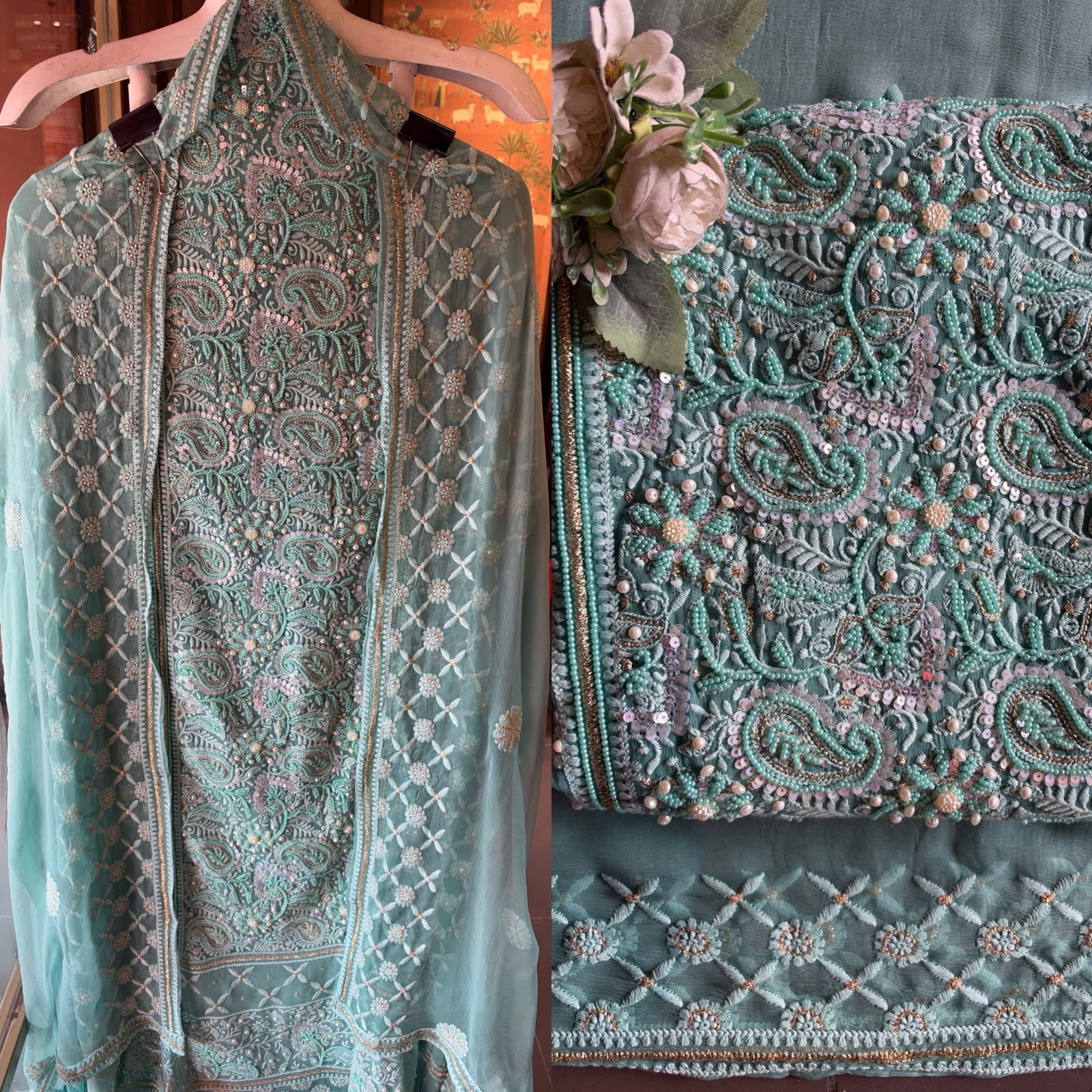 Pure Georgette Unstitched shirt