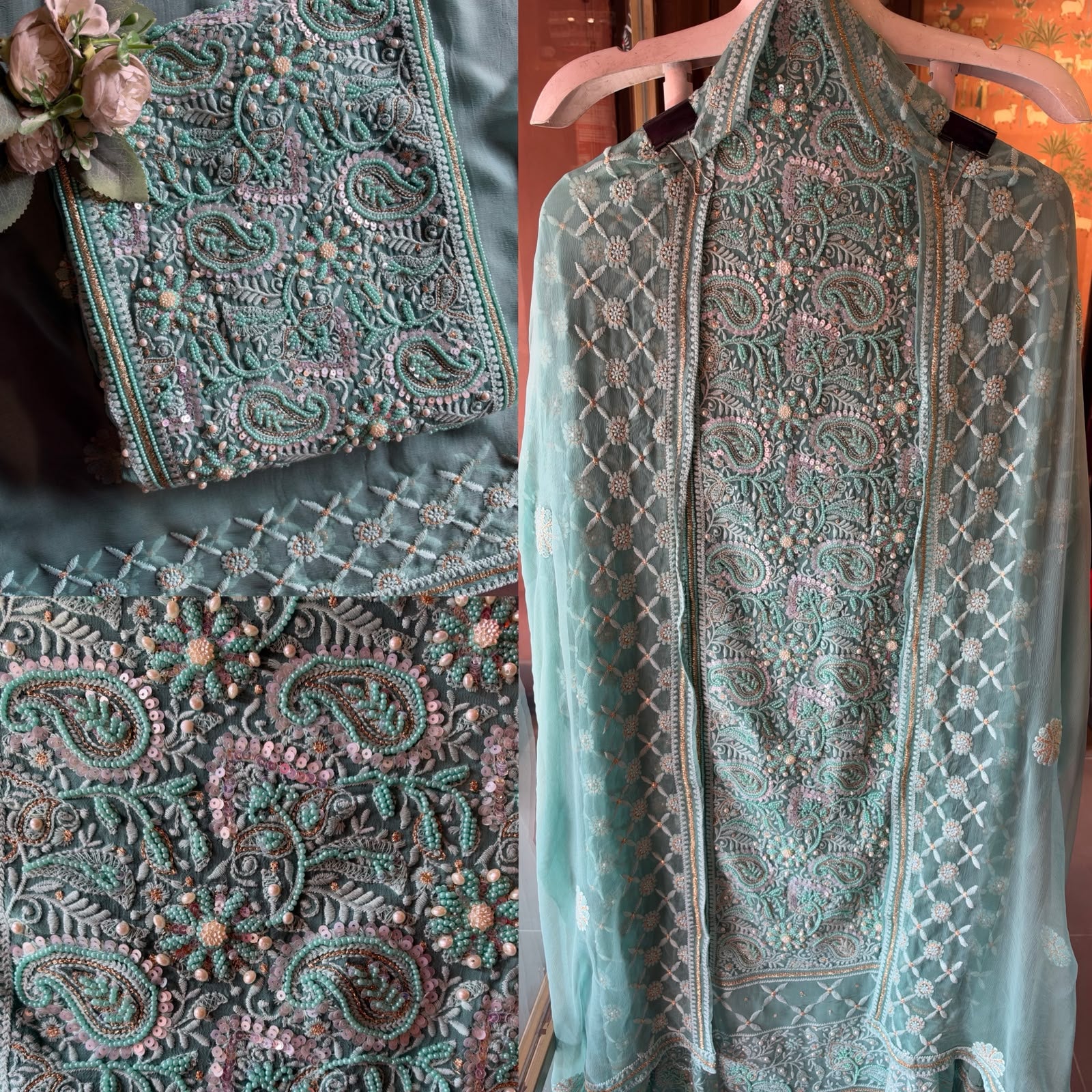 Pure Georgette Unstitched shirt