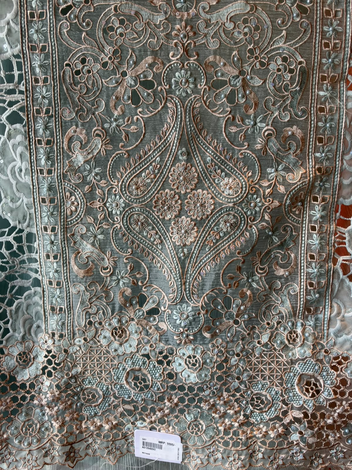 Pakistani cutwork Embroidered Suit Set
