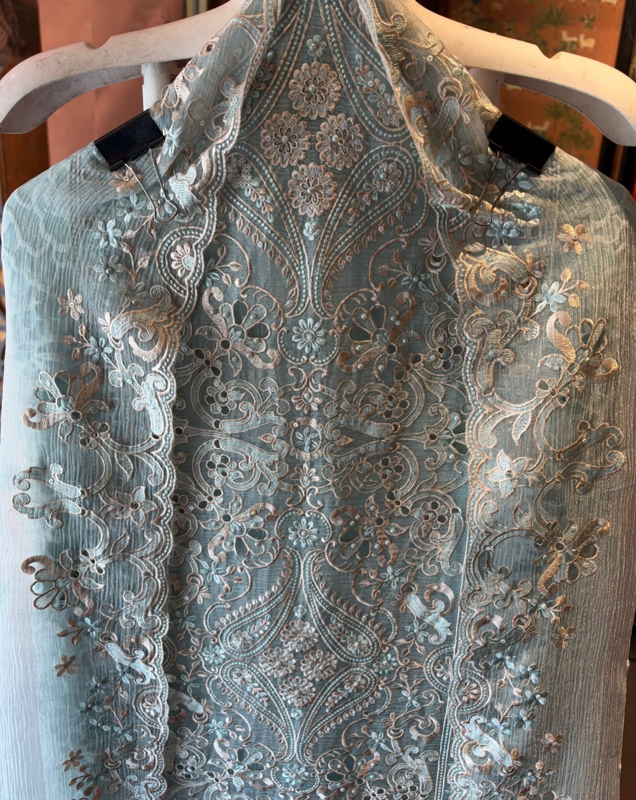 Pakistani cutwork Embroidered Suit Set