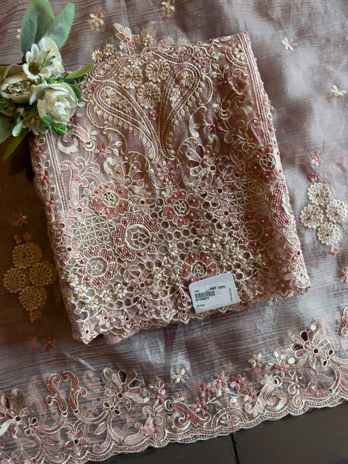 Pakistani cutwork Embroidered Suit Set