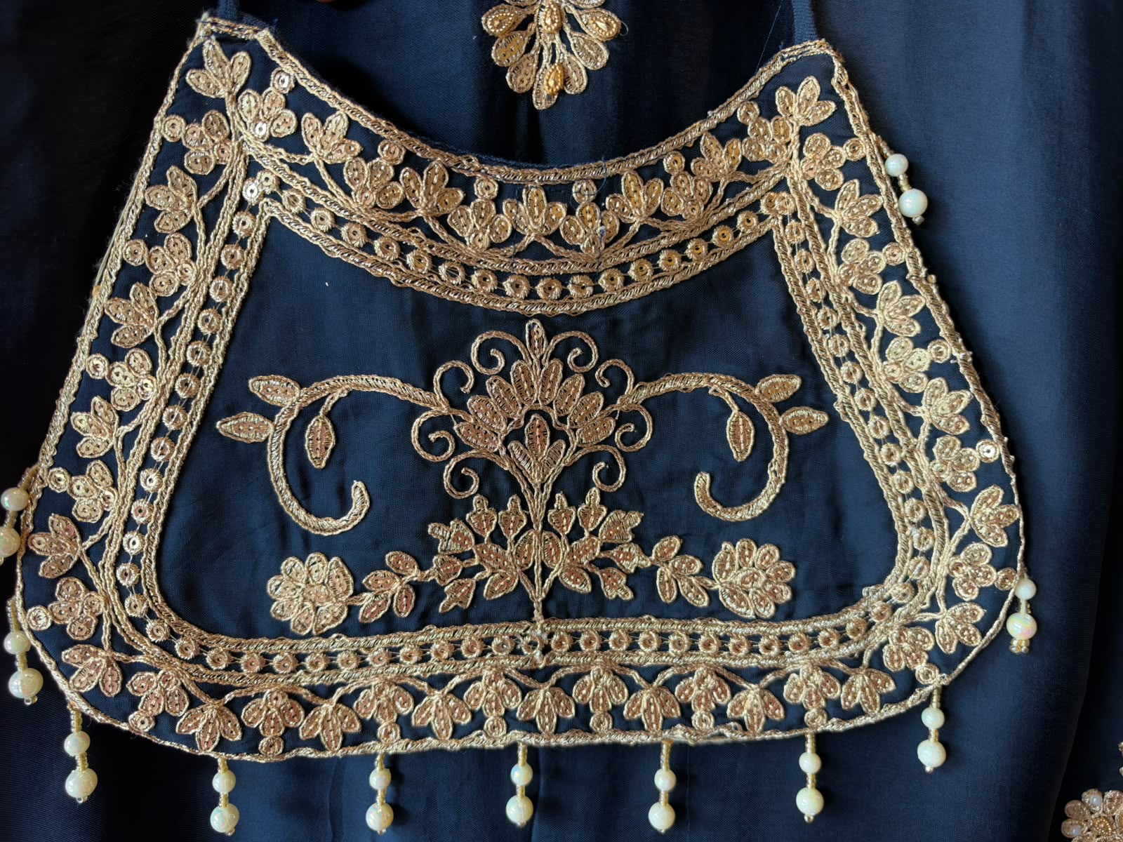Embroidered designer Suit Set on PURE SATIN SILK