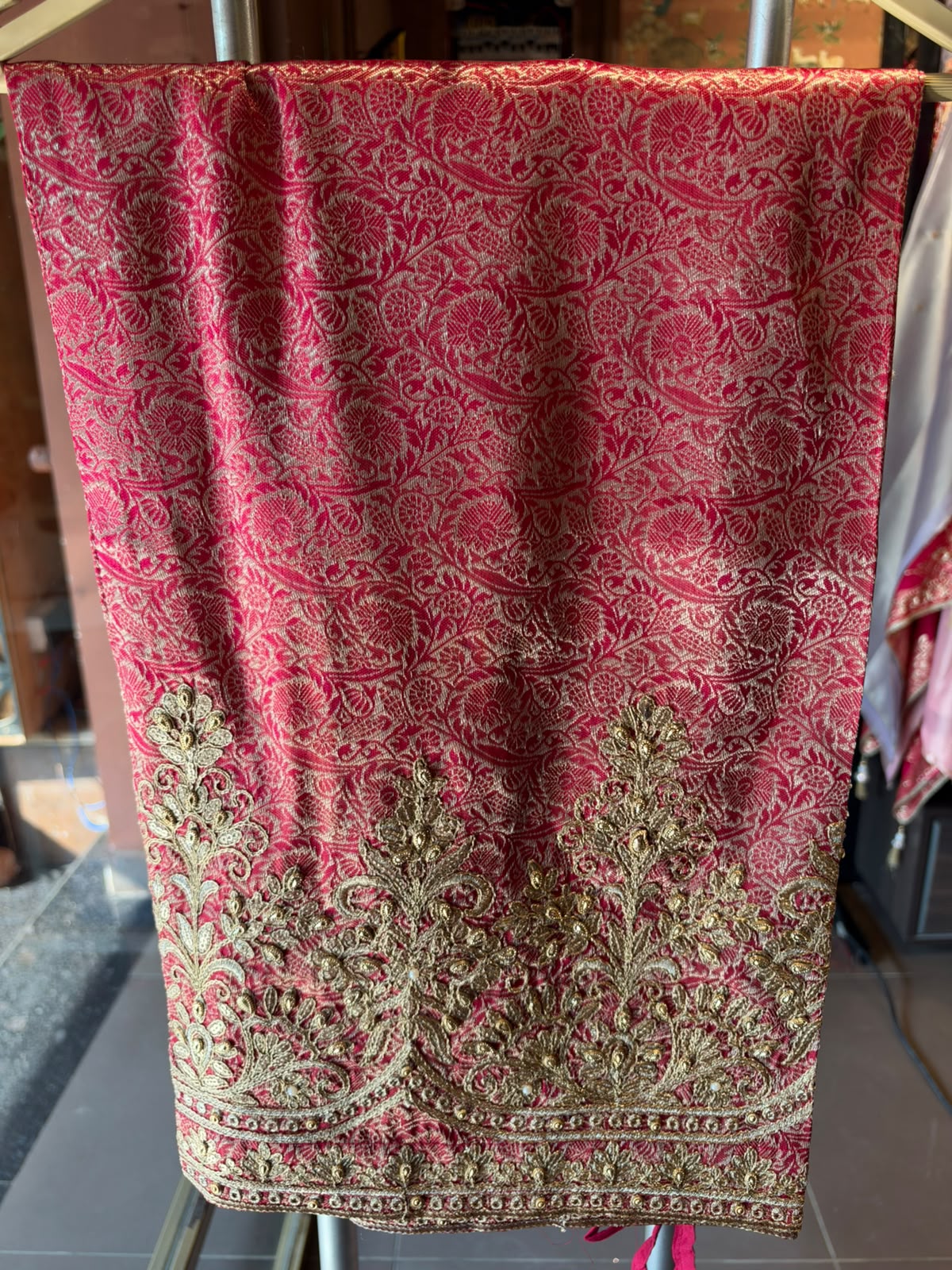 Embroidered designer Suit Set on PURE SATIN SILK