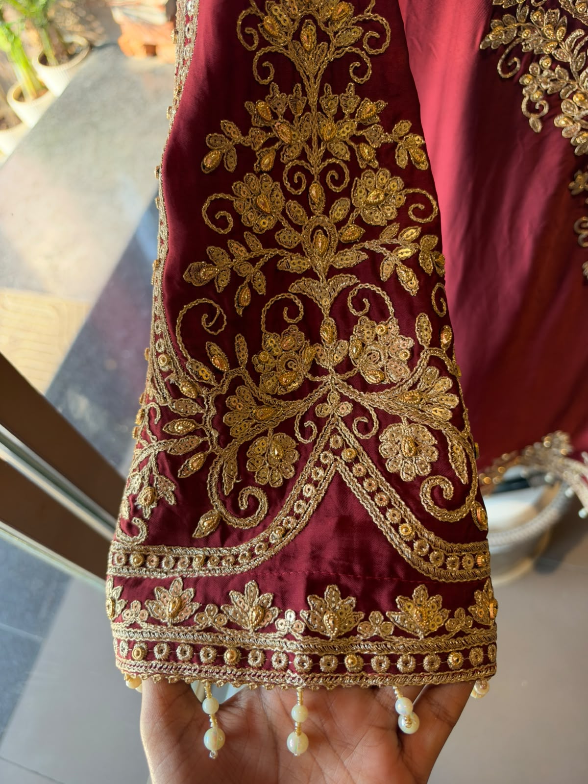 Embroidered designer Suit Set on PURE SATIN SILK