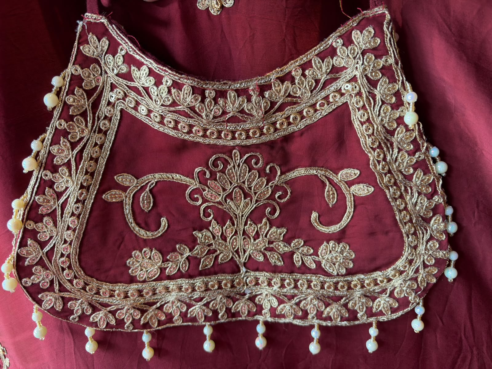 Embroidered designer Suit Set on PURE SATIN SILK
