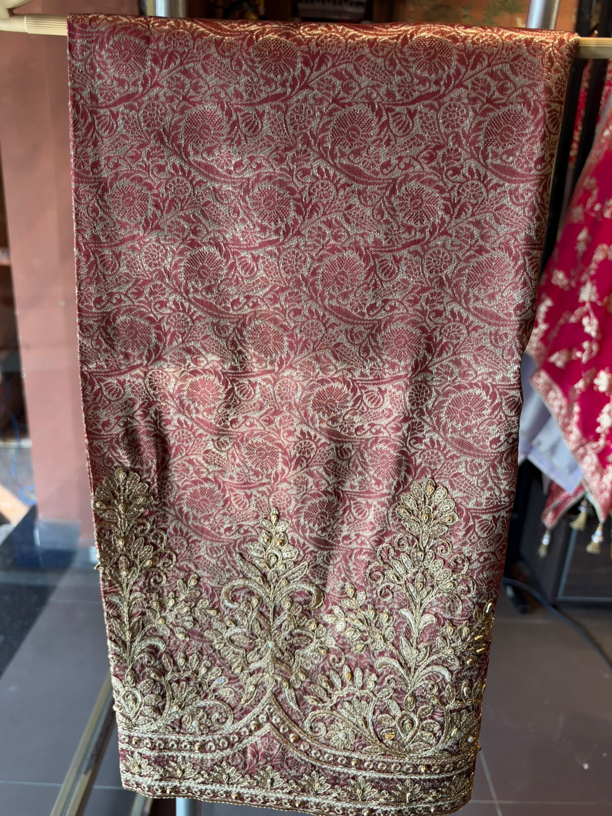 Embroidered designer Suit Set on PURE SATIN SILK