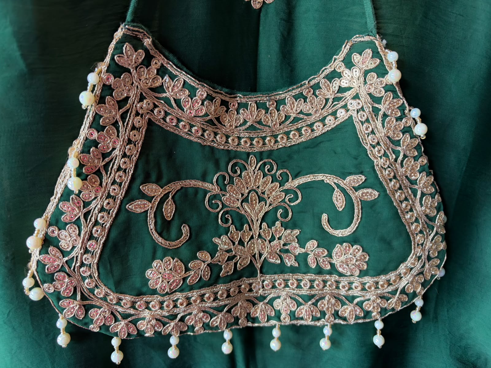 Embroidered designer Suit Set on PURE SATIN SILK