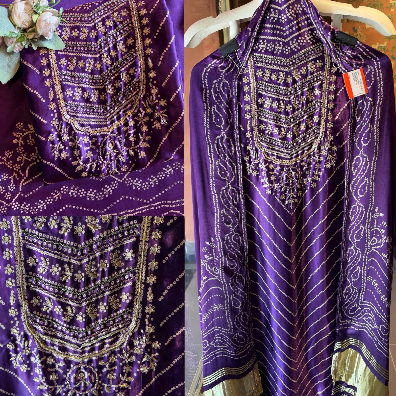 Pure GAJJI silk unstitched suit