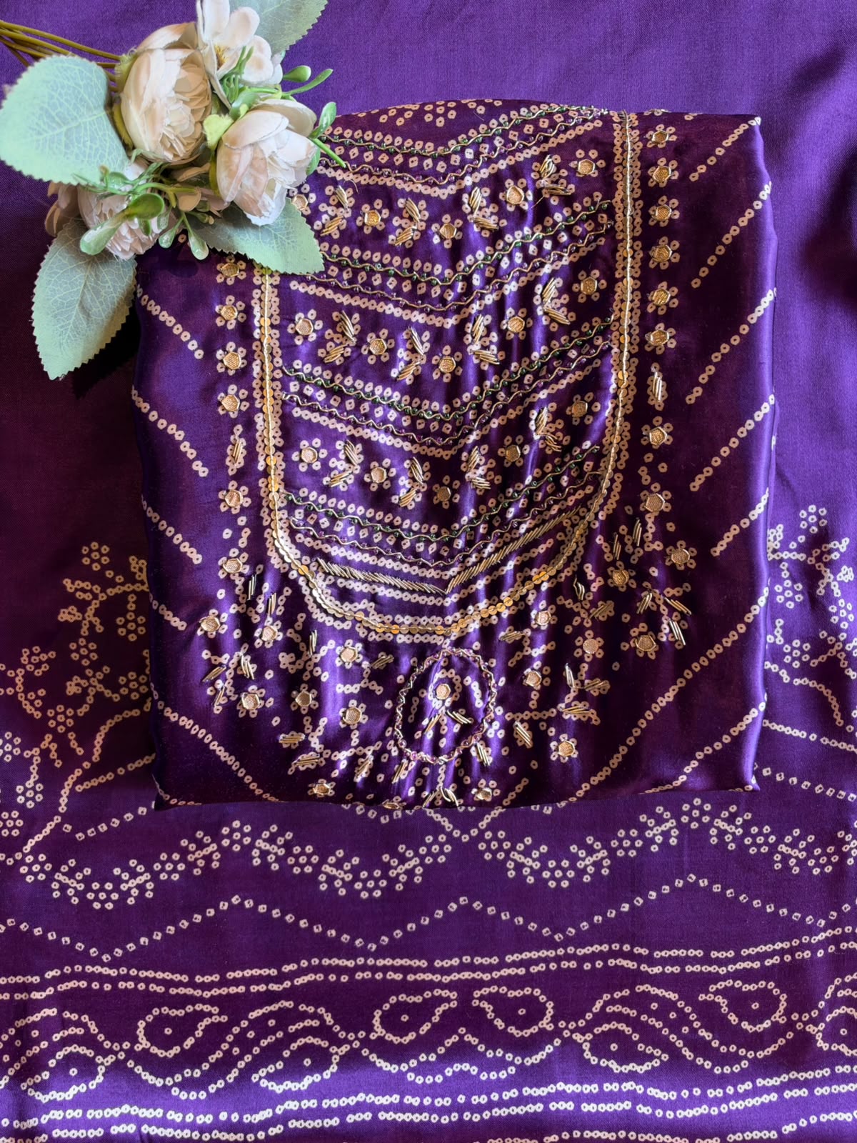 Pure GAJJI silk unstitched suit