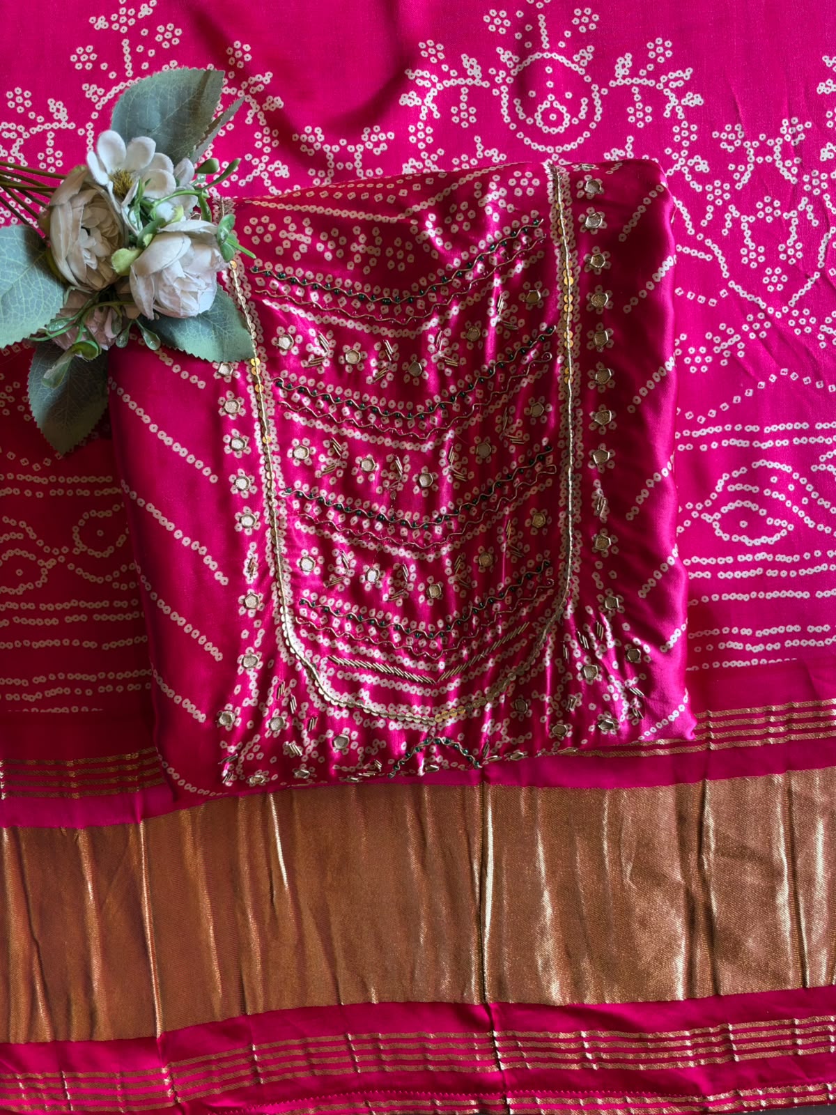 Pure GAJJI silk unstitched suit