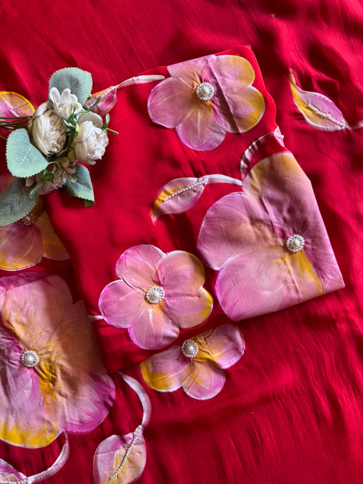 Beautifully hand painted with rich pearl detailing