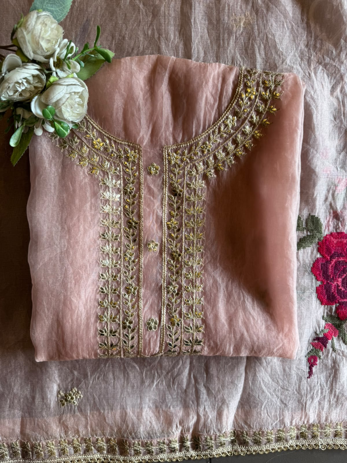 Rose Embroidered Suit