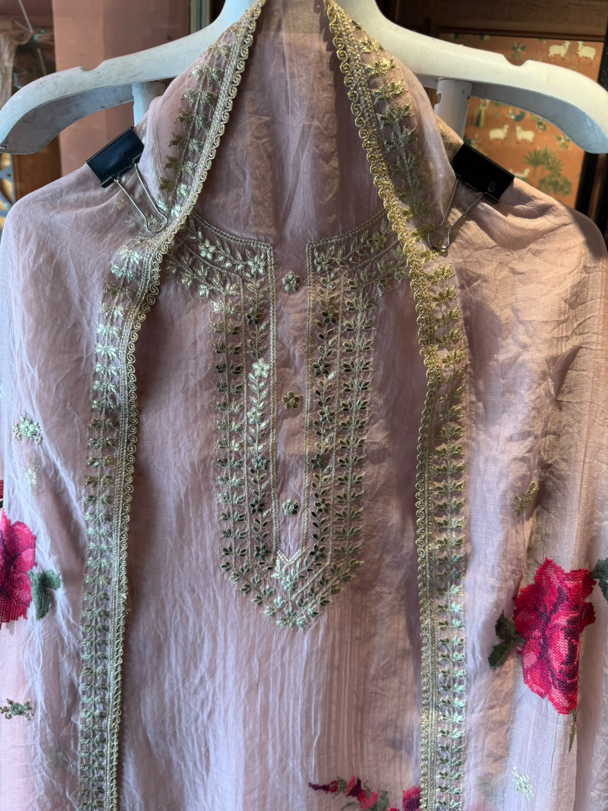 Rose Embroidered Suit