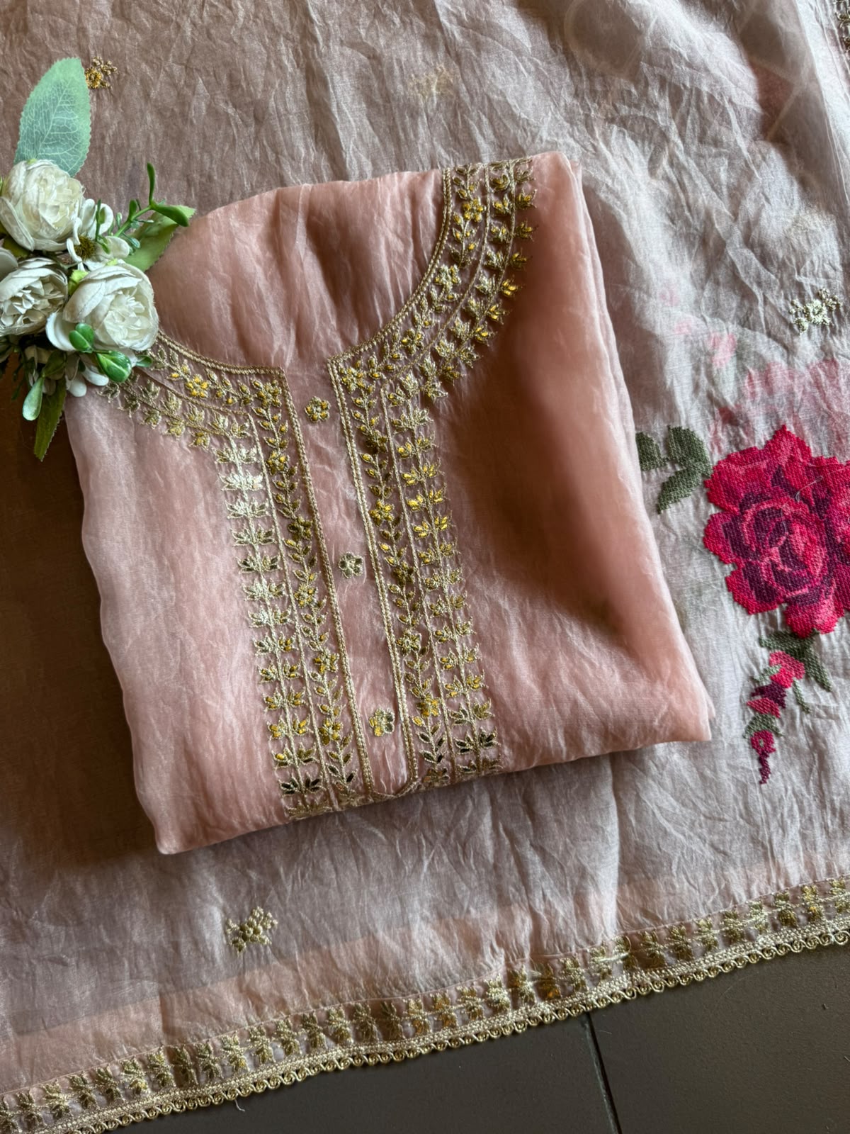 Rose Embroidered Suit
