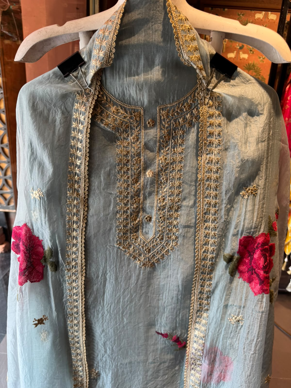 Rose Embroidered Suit