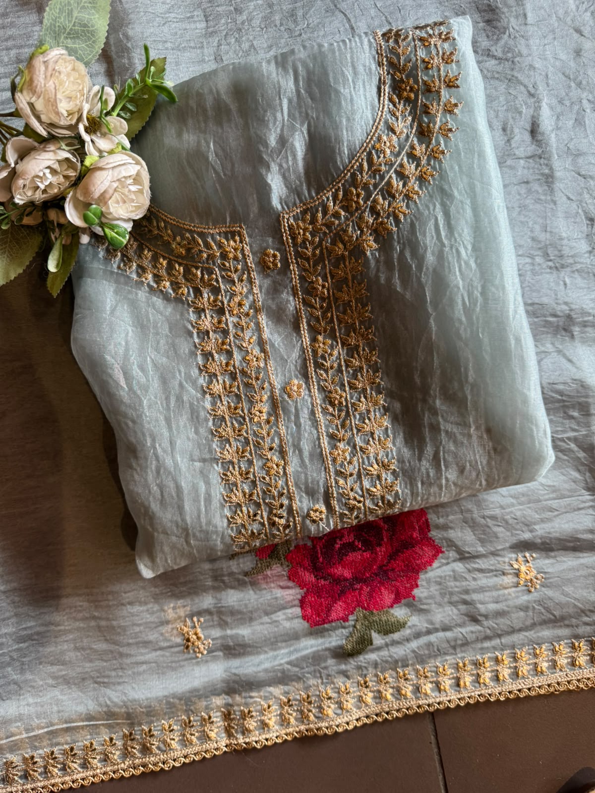 Rose Embroidered Suit