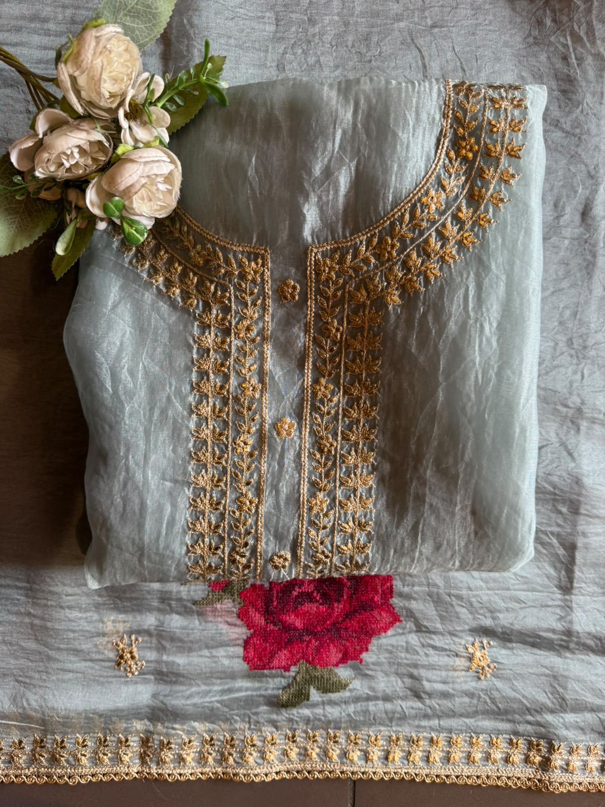 Rose Embroidered Suit