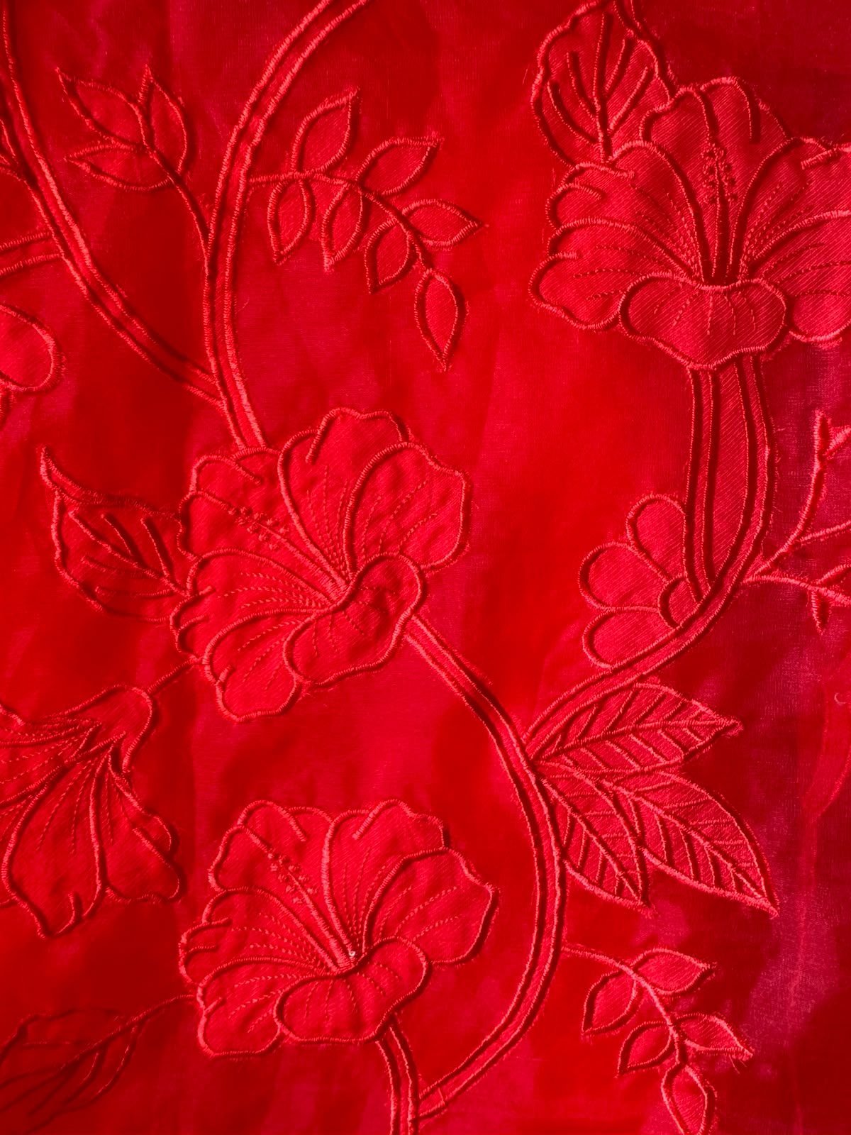Appliqué Floral Embroidered Suit