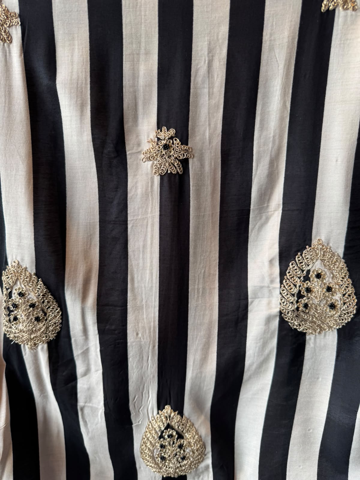 Bold stripes meet timeless ethnic elegance unstitched suit