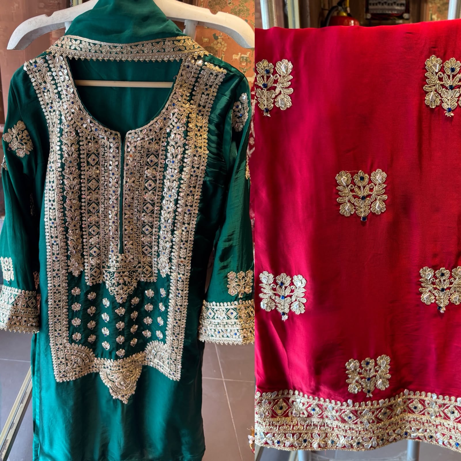 Heavy Embroidered Suit Set