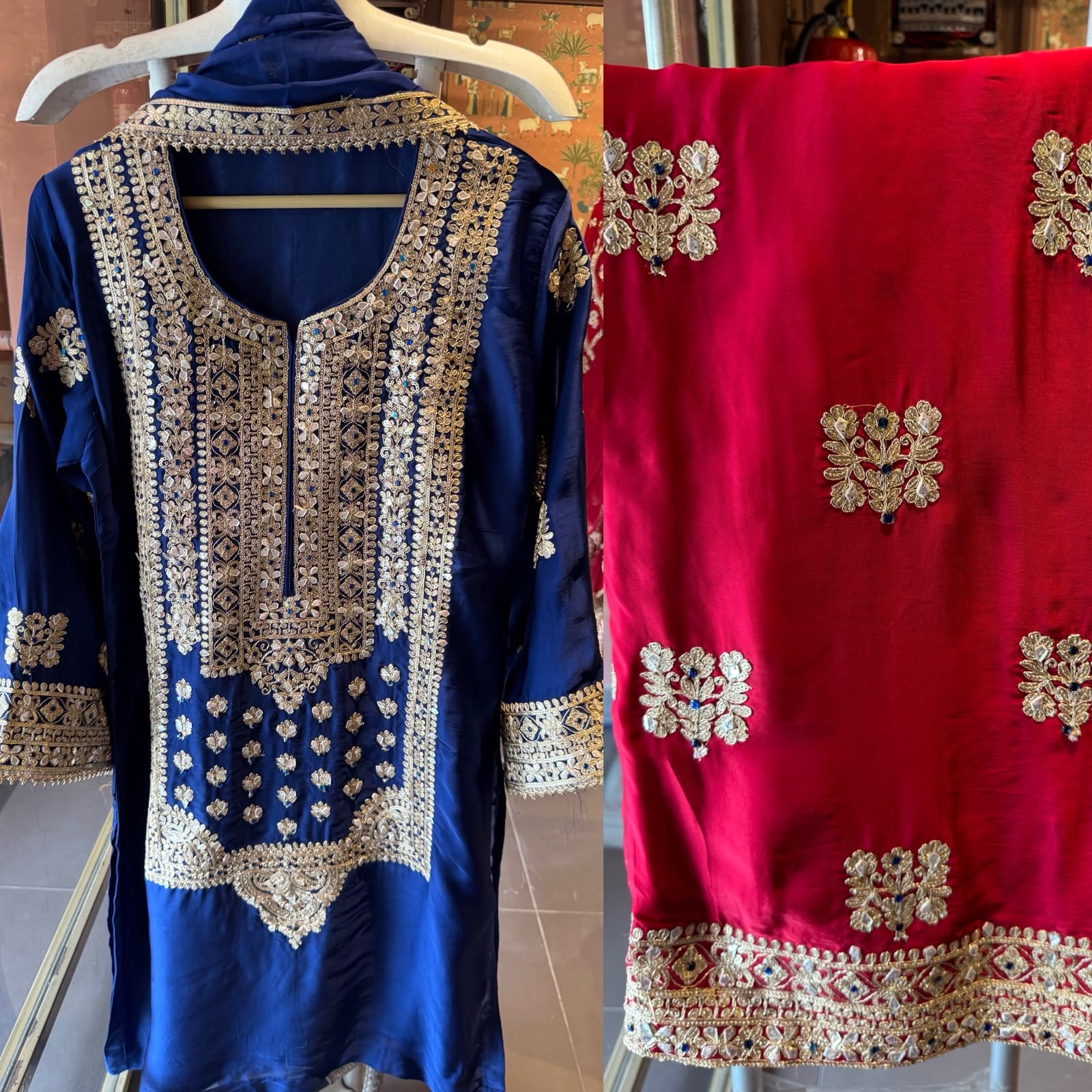 Heavy Embroidered Suit Set