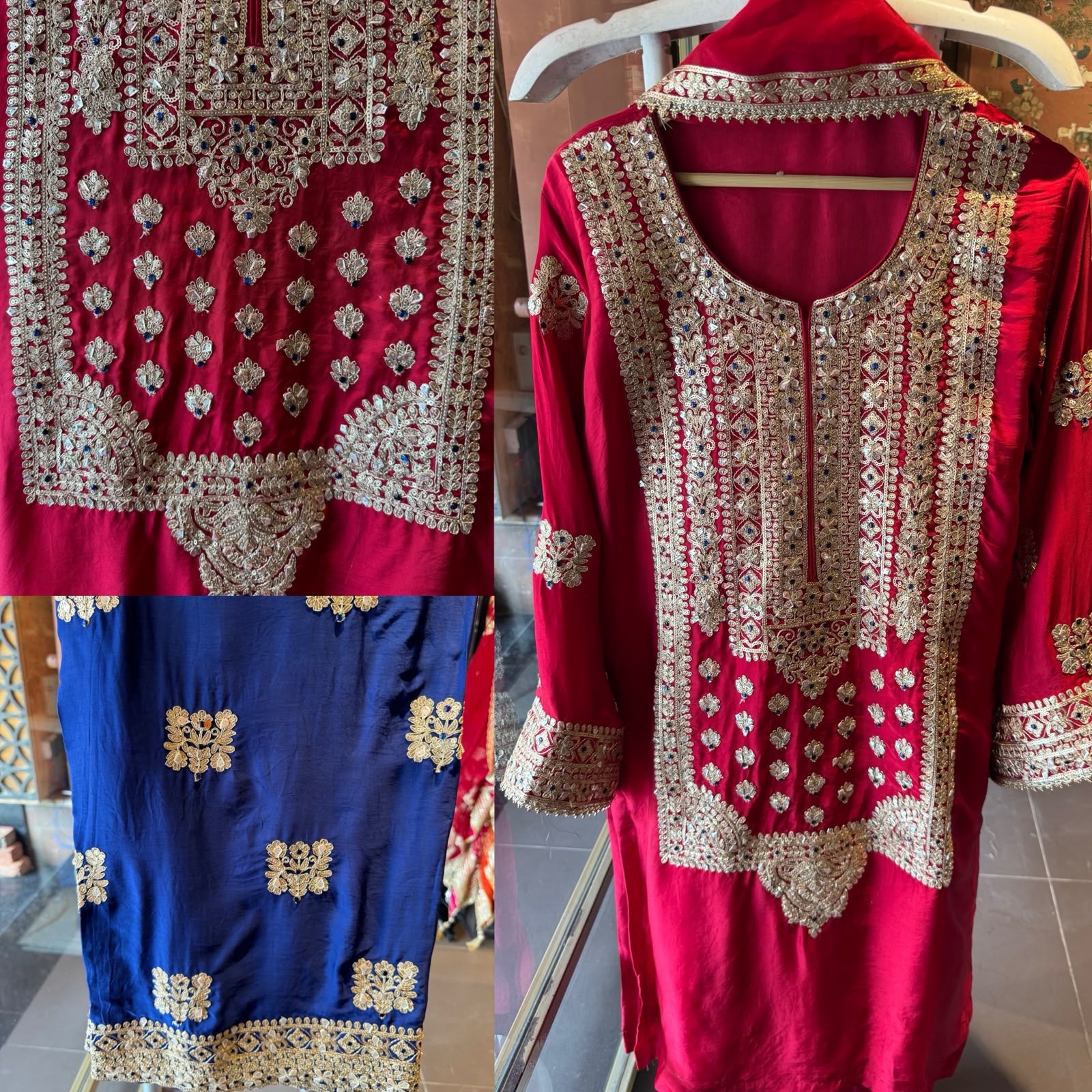 Heavy Embroidered Suit Set